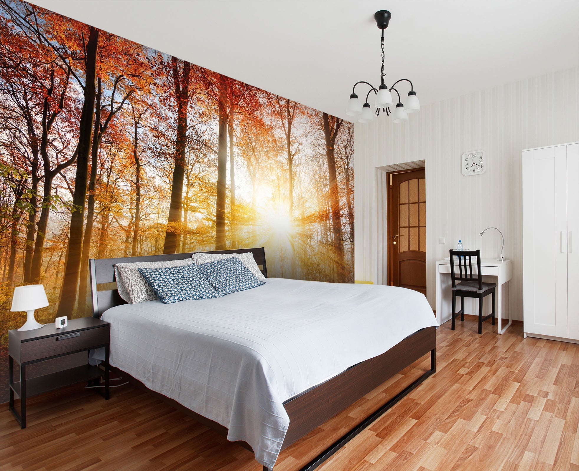 3D Dazzling Sunshine Forest 233 Wall Murals