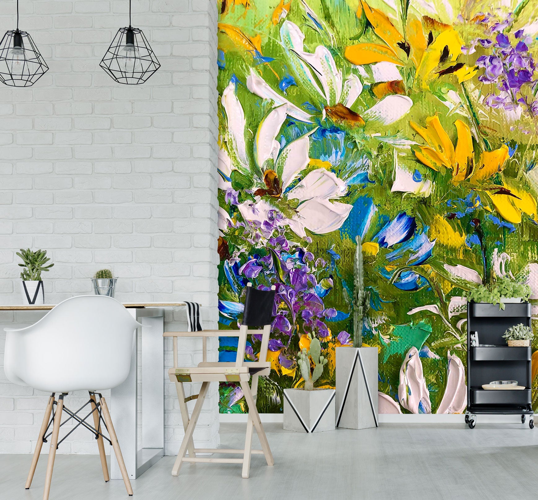 3D Yellow Flower 160 Skromova Marina Wall Mural Wall Murals