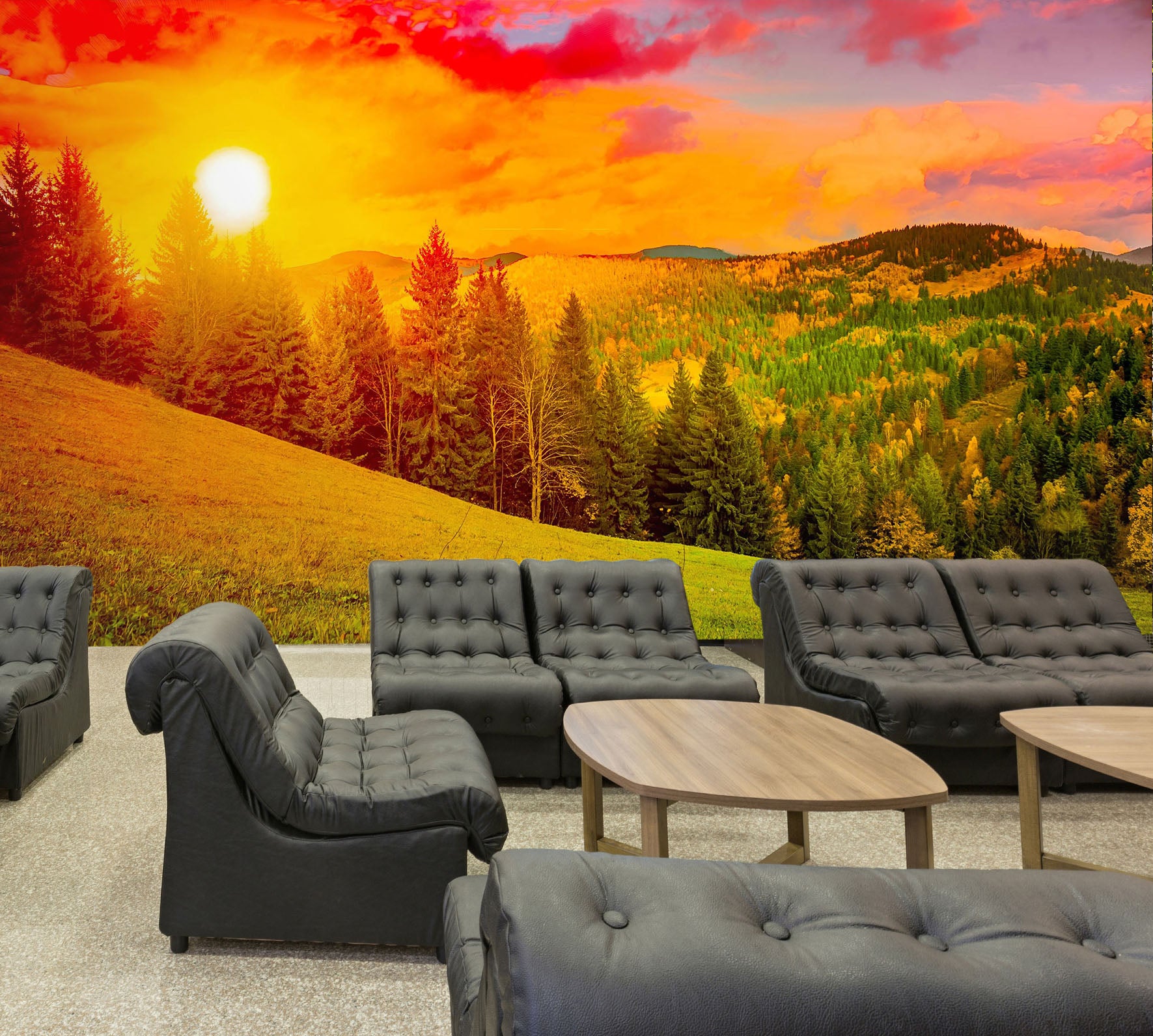 3D Colorful Sunrise 218 Wall Murals