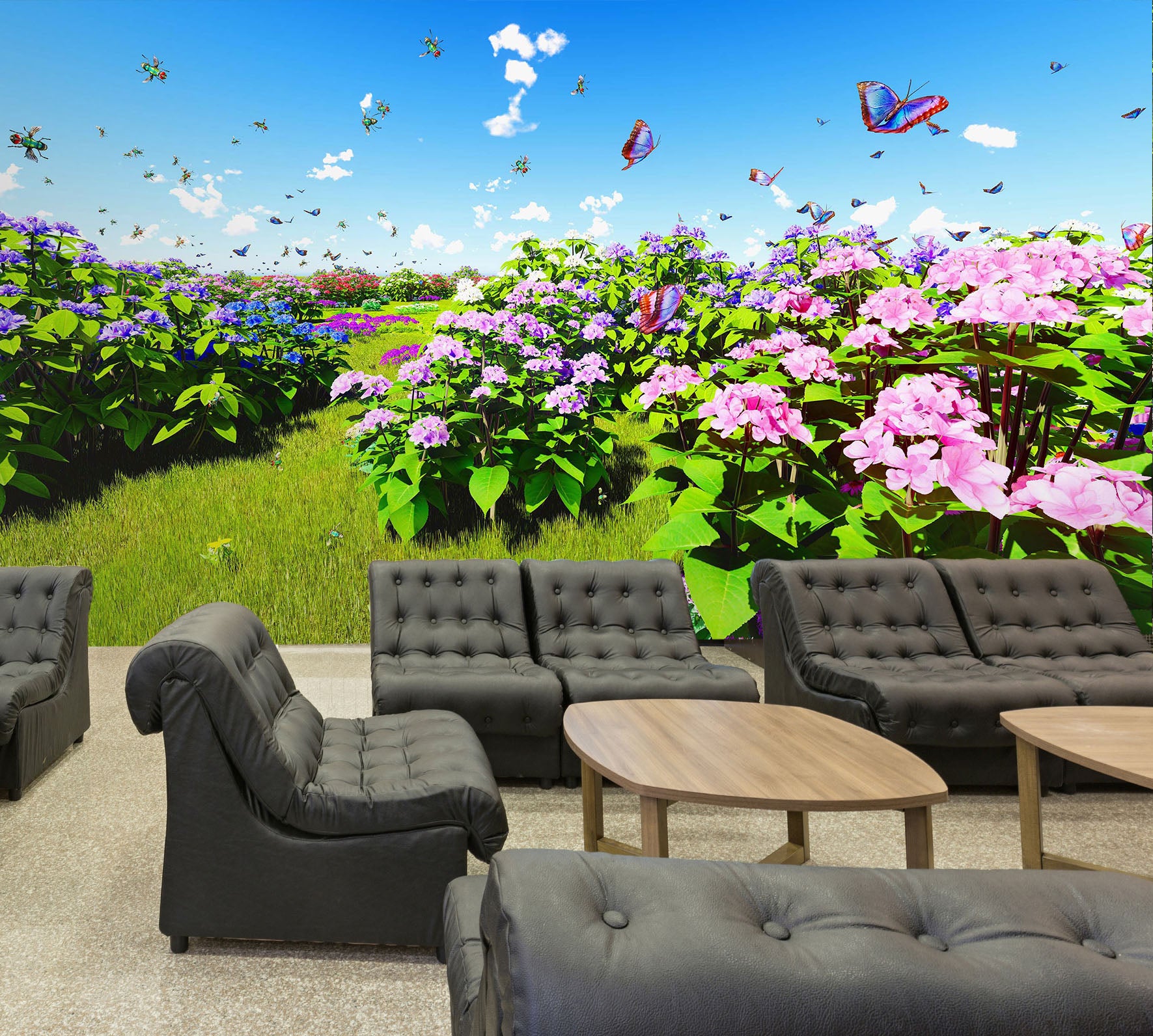 3D Butterfly Group 220 Wall Murals