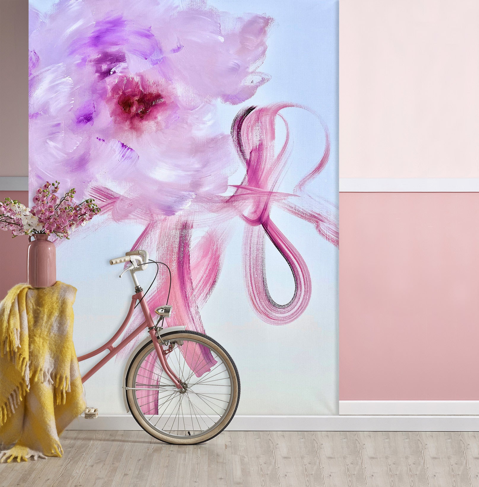 3D Pink Purple Flower 179 Skromova Marina Wall Mural Wall Murals