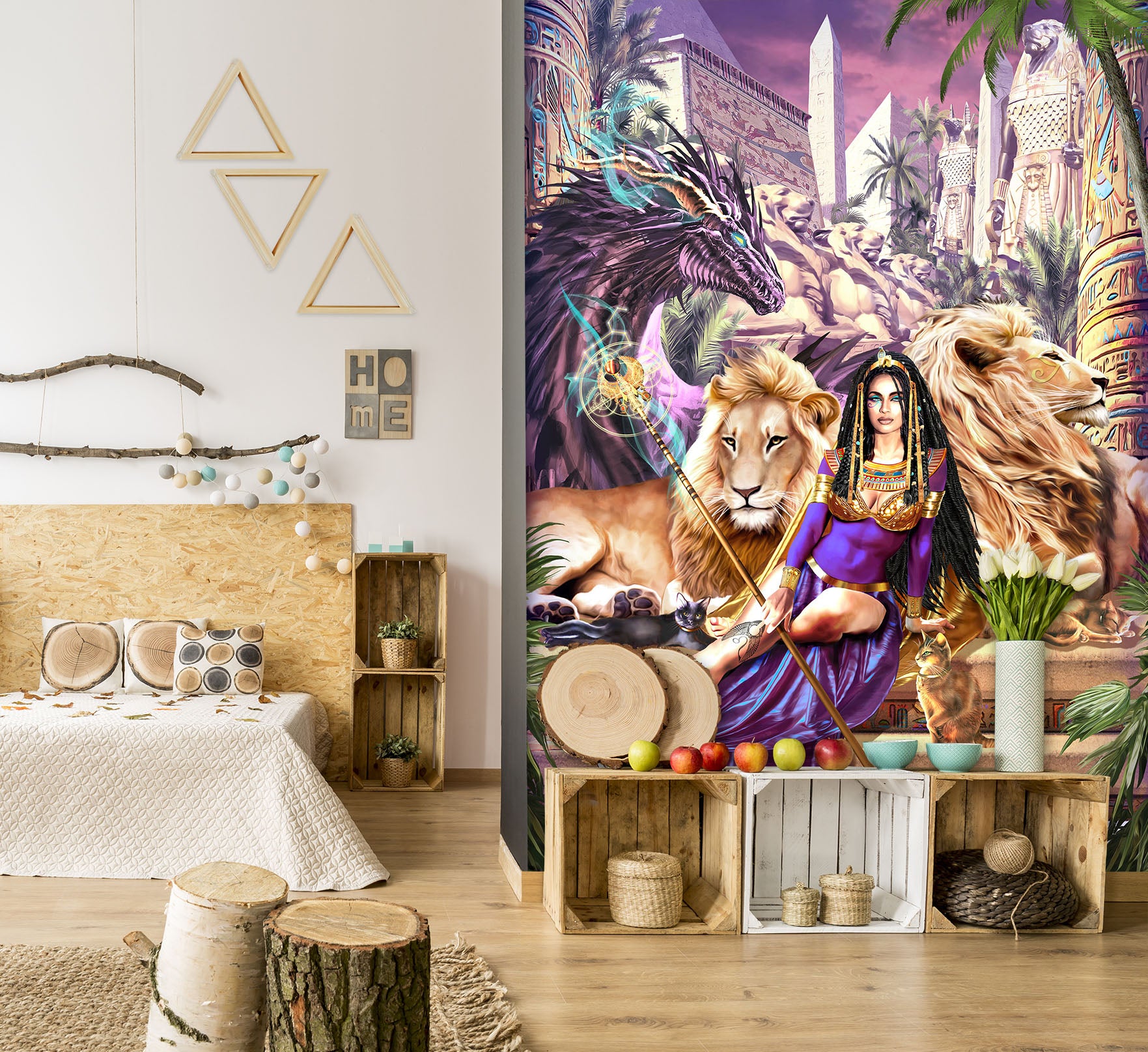 3D Lion Queen 8146 Ruth Thompson Wall Mural Wall Murals