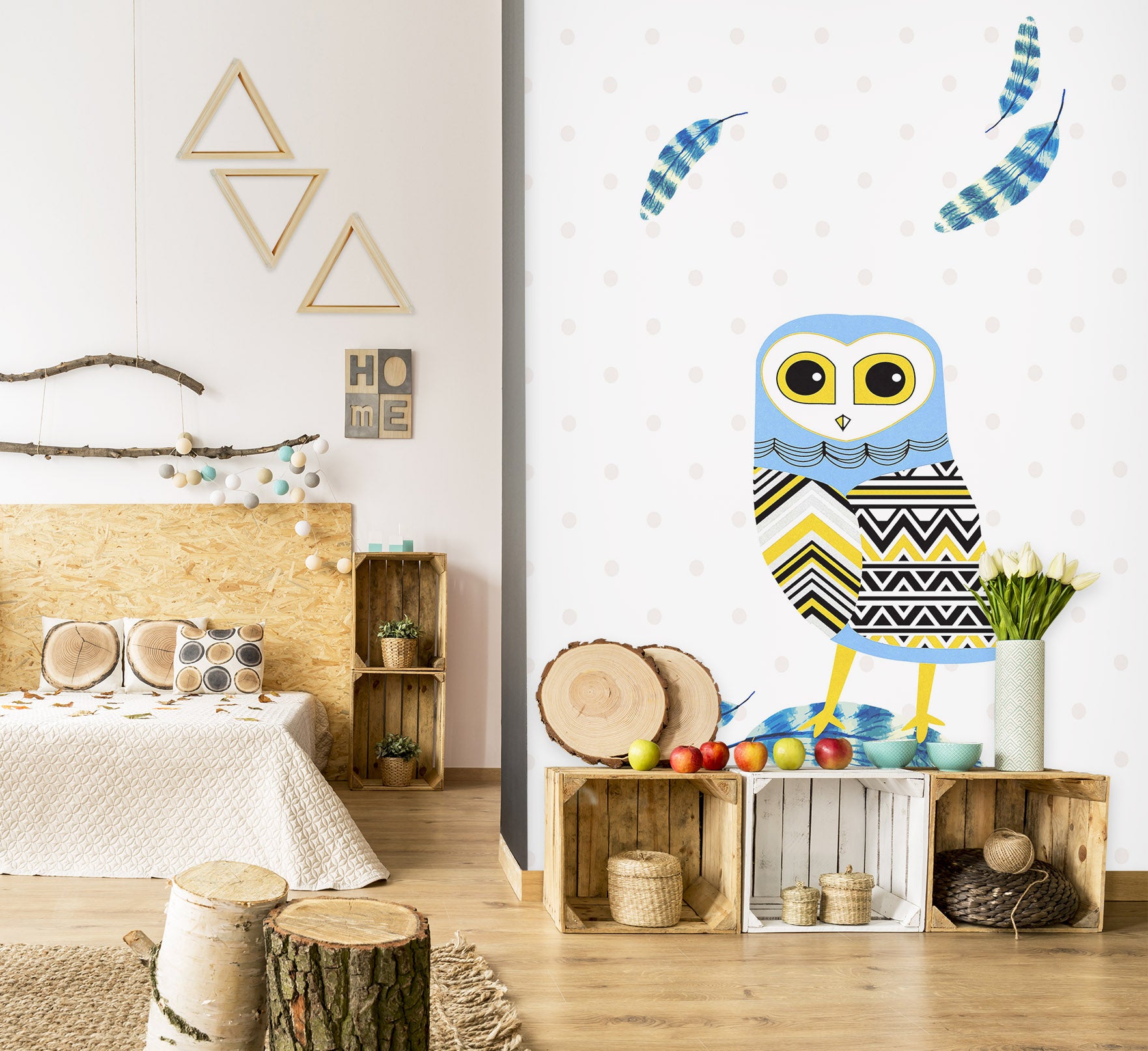 3D Parrot Feather 056 Wall Murals