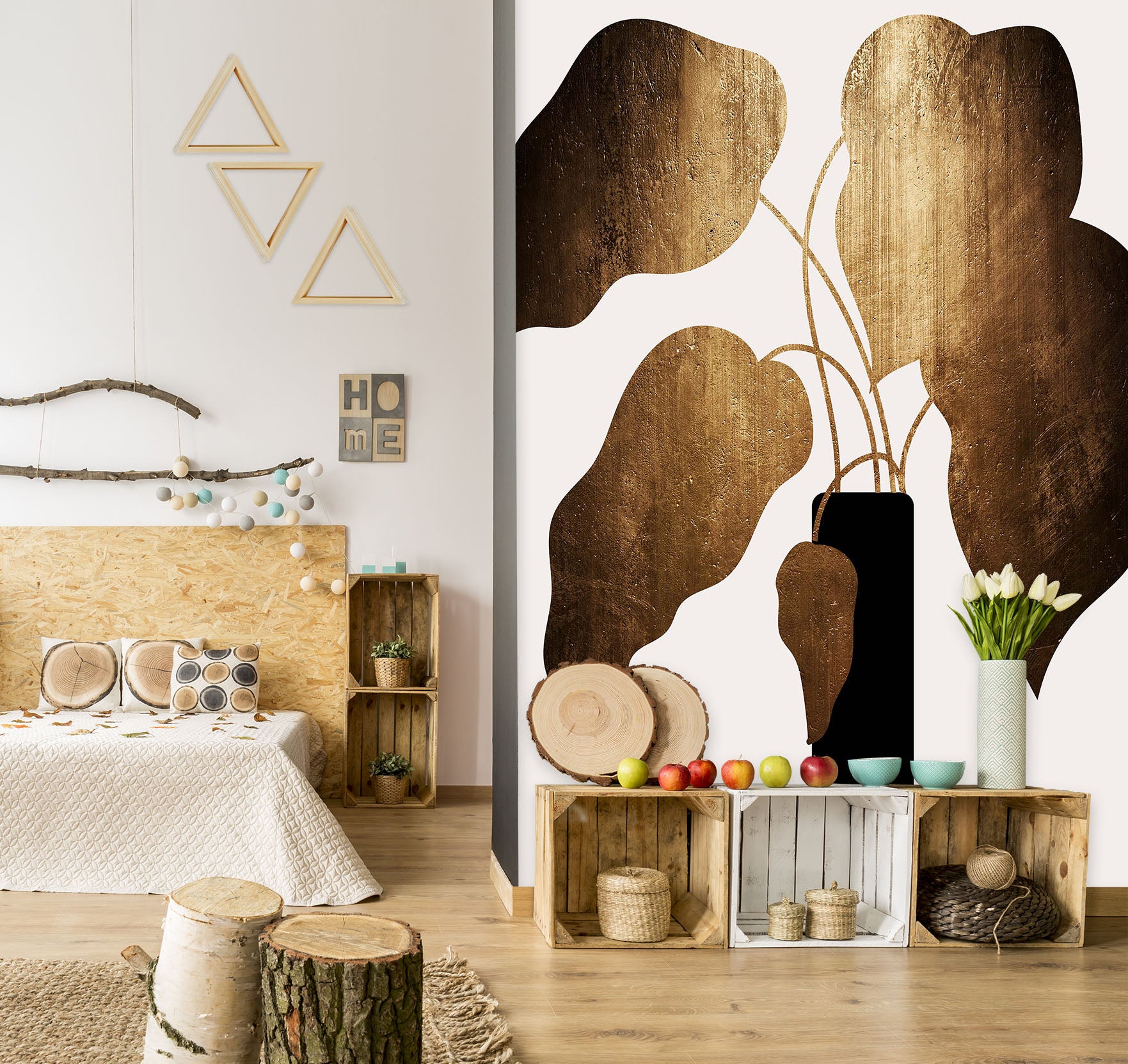 3D Sunny Leaves 1402 Boris Draschoff Wall Mural Wall Murals