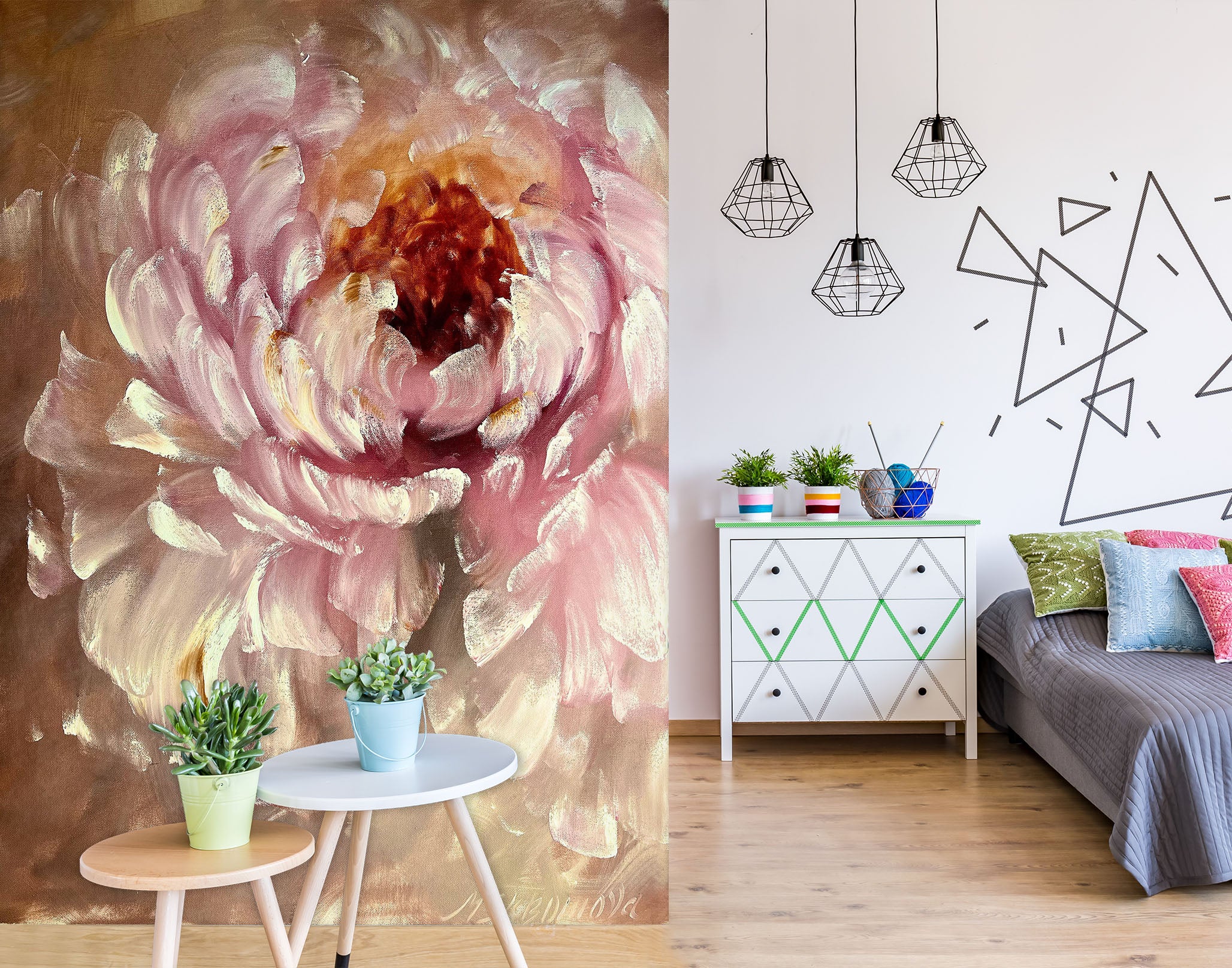 3D Pink Flower 2643 Skromova Marina Wall Mural Wall Murals