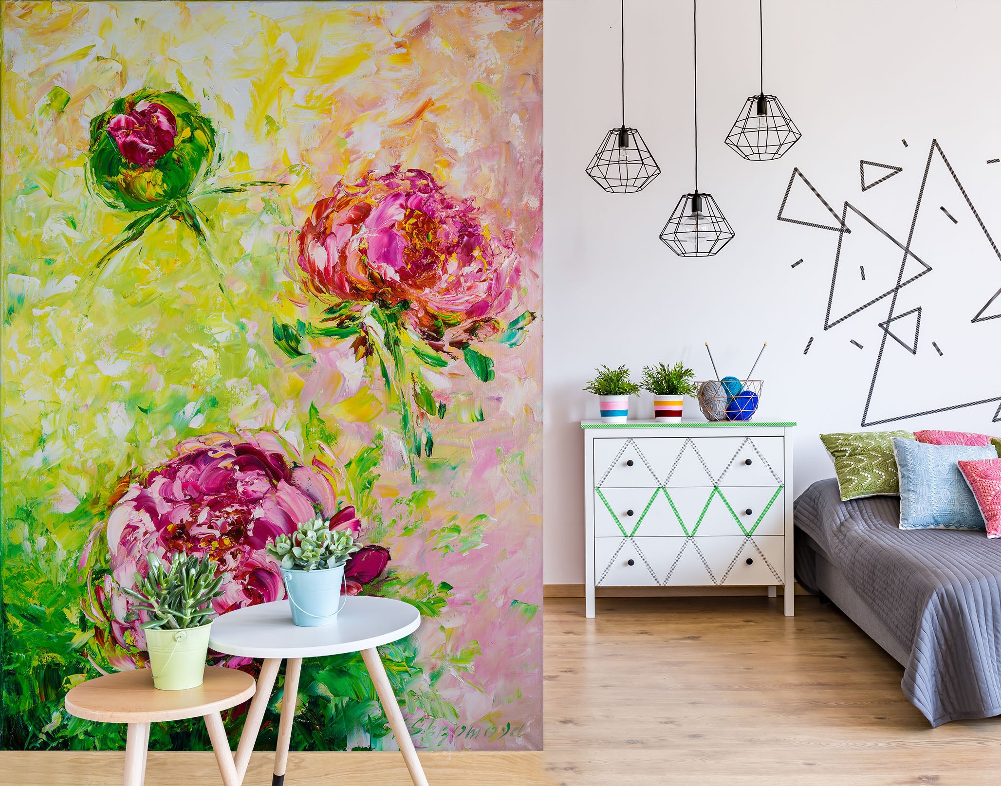 3D Pink Flower 284 Skromova Marina Wall Mural Wall Murals