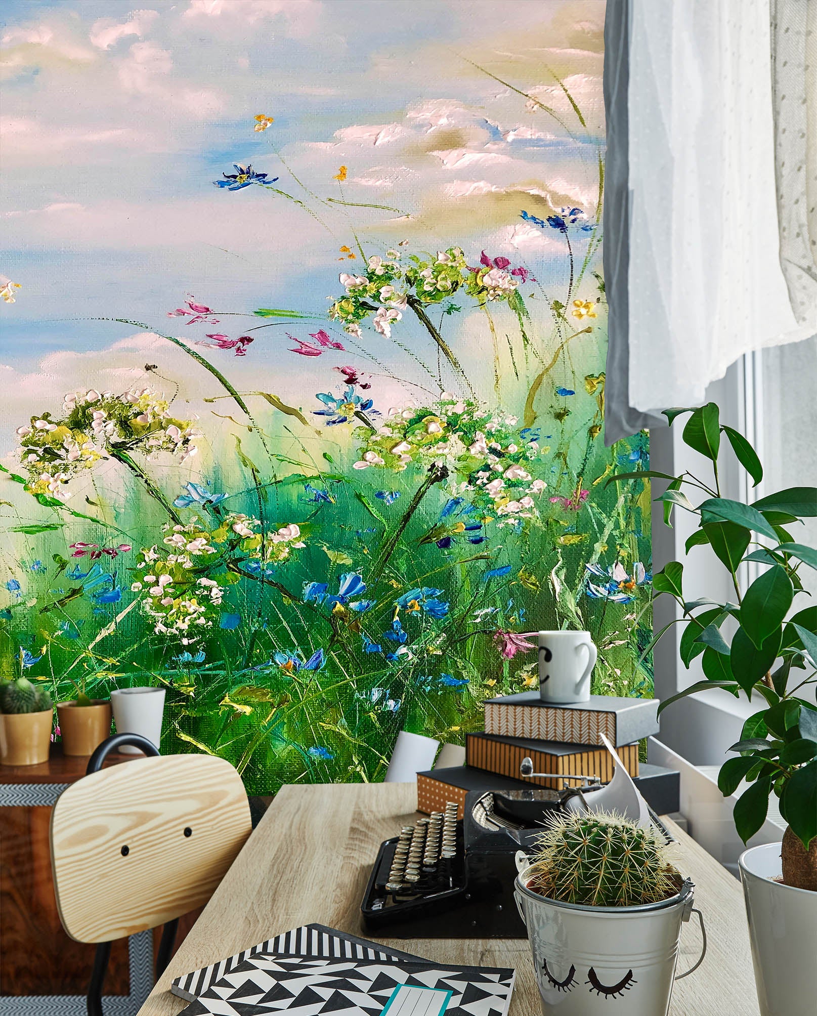 3D Green Grass Flower 279 Skromova Marina Wall Mural Wall Murals