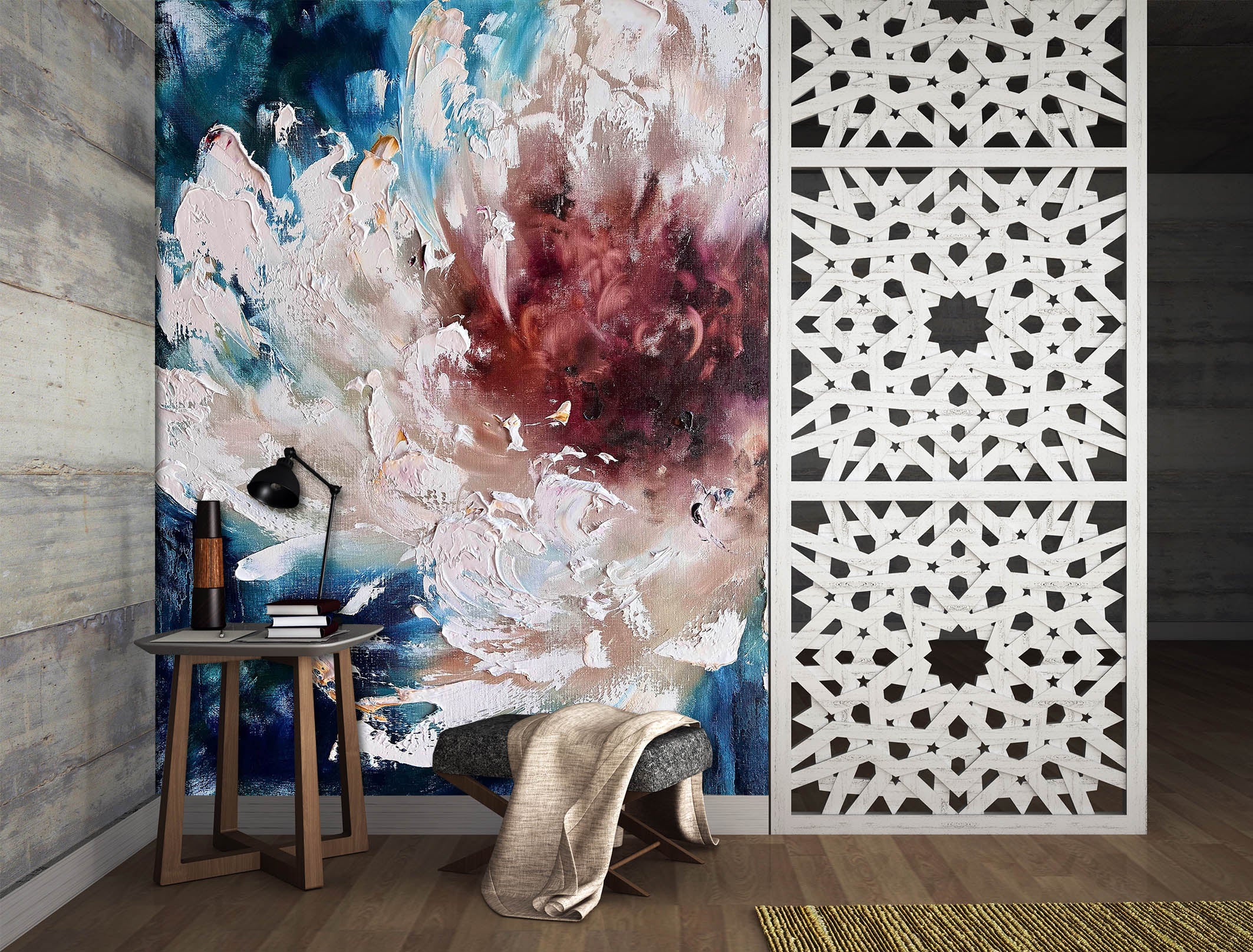 3D Painted Flowers 268 Skromova Marina Wall Mural Wall Murals