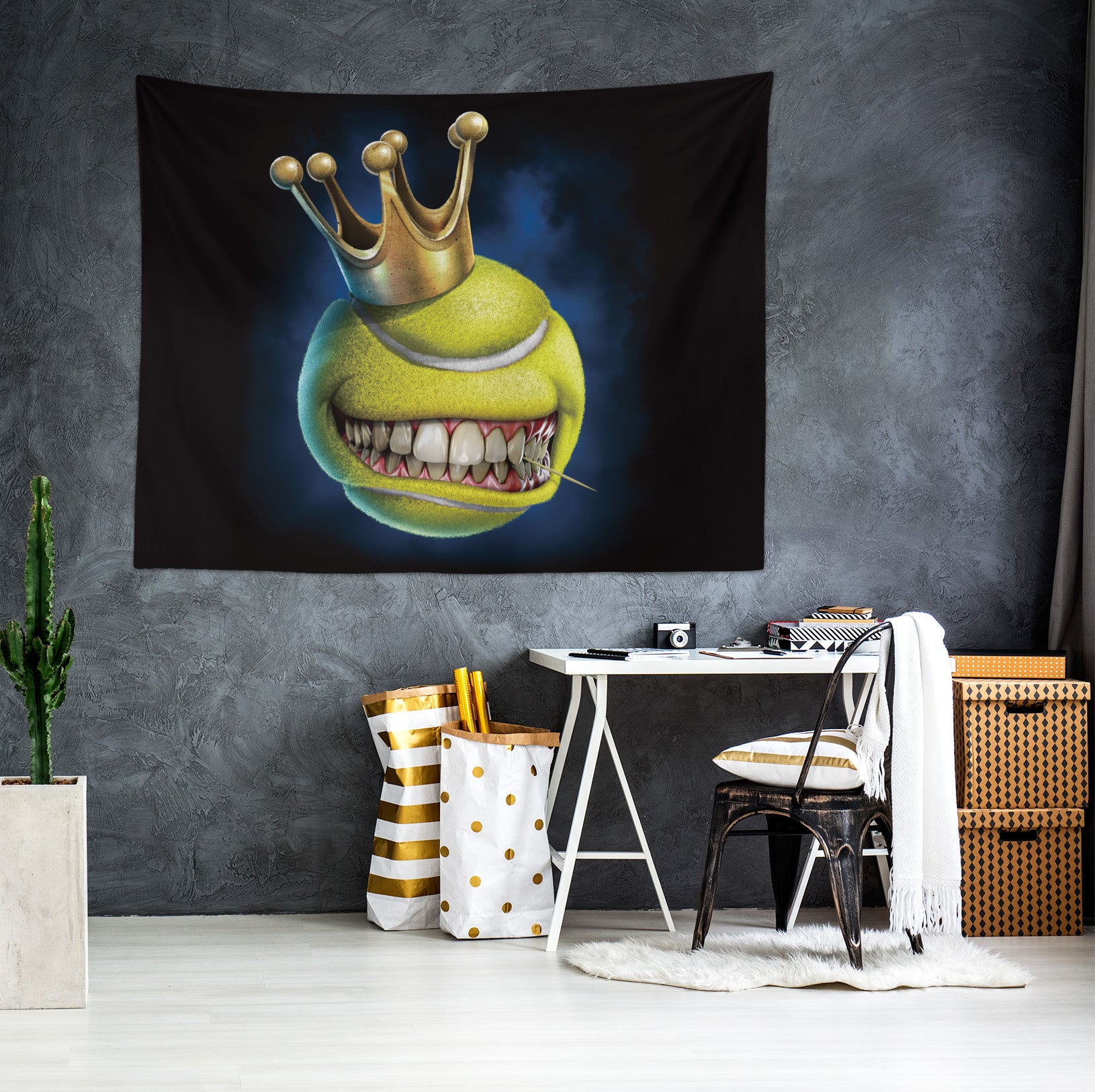 3D Crown Tennis 121188 Tom Wood Tapestry Hanging Cloth Hang