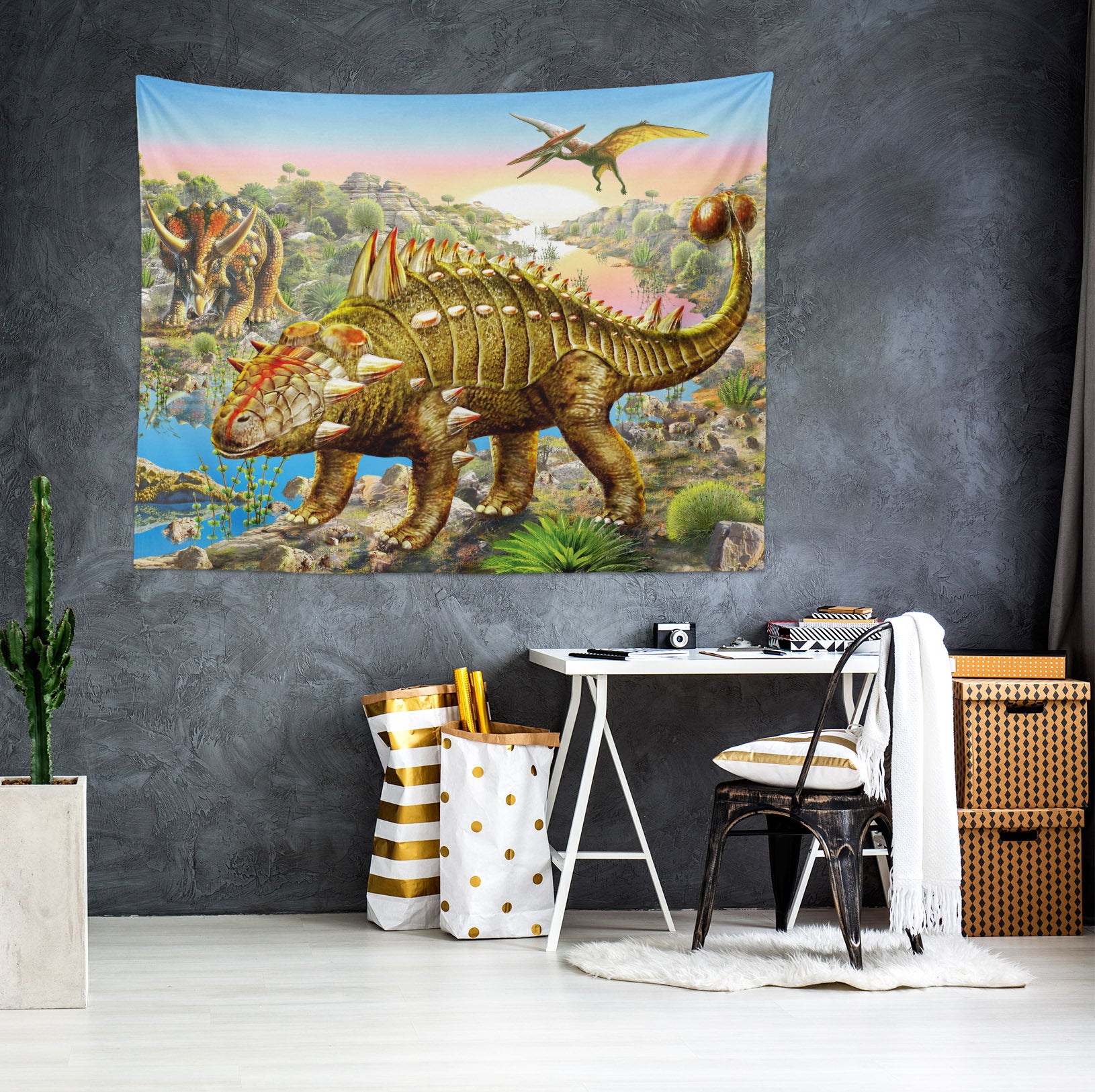 3D Dinosaur Spinosaurus 702 Adrian Chesterman Tapestry Hanging Cloth Hang