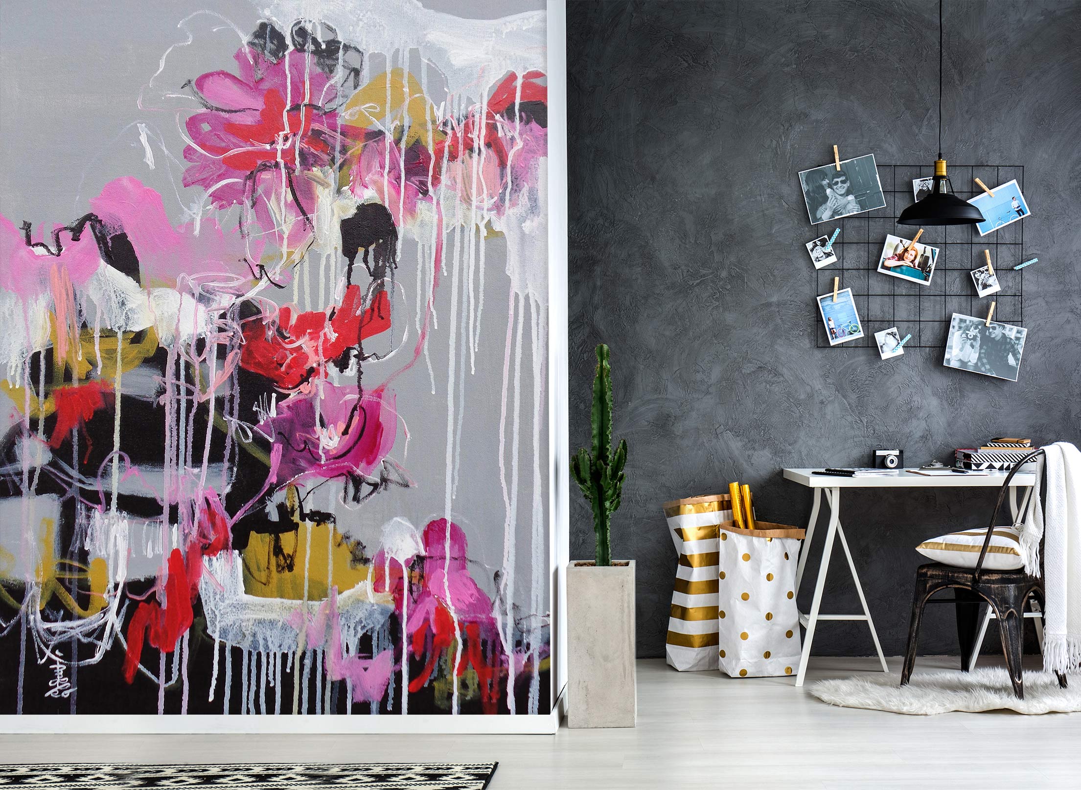 3D Art Flower Splash Ink 121142 Misako Chida Wall Mural Wall Murals