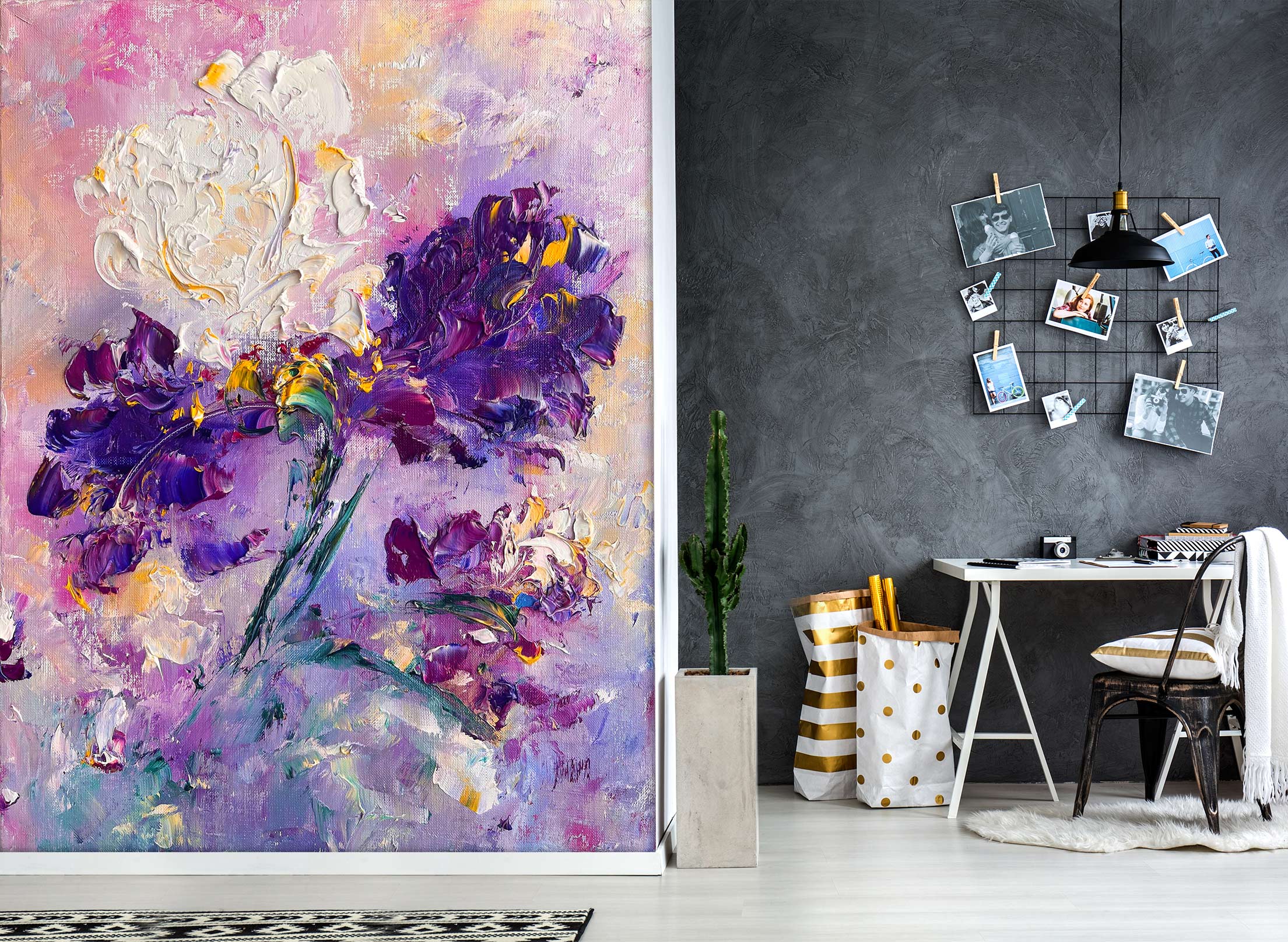 3D Purple Flower 192 Skromova Marina Wall Mural Wall Murals