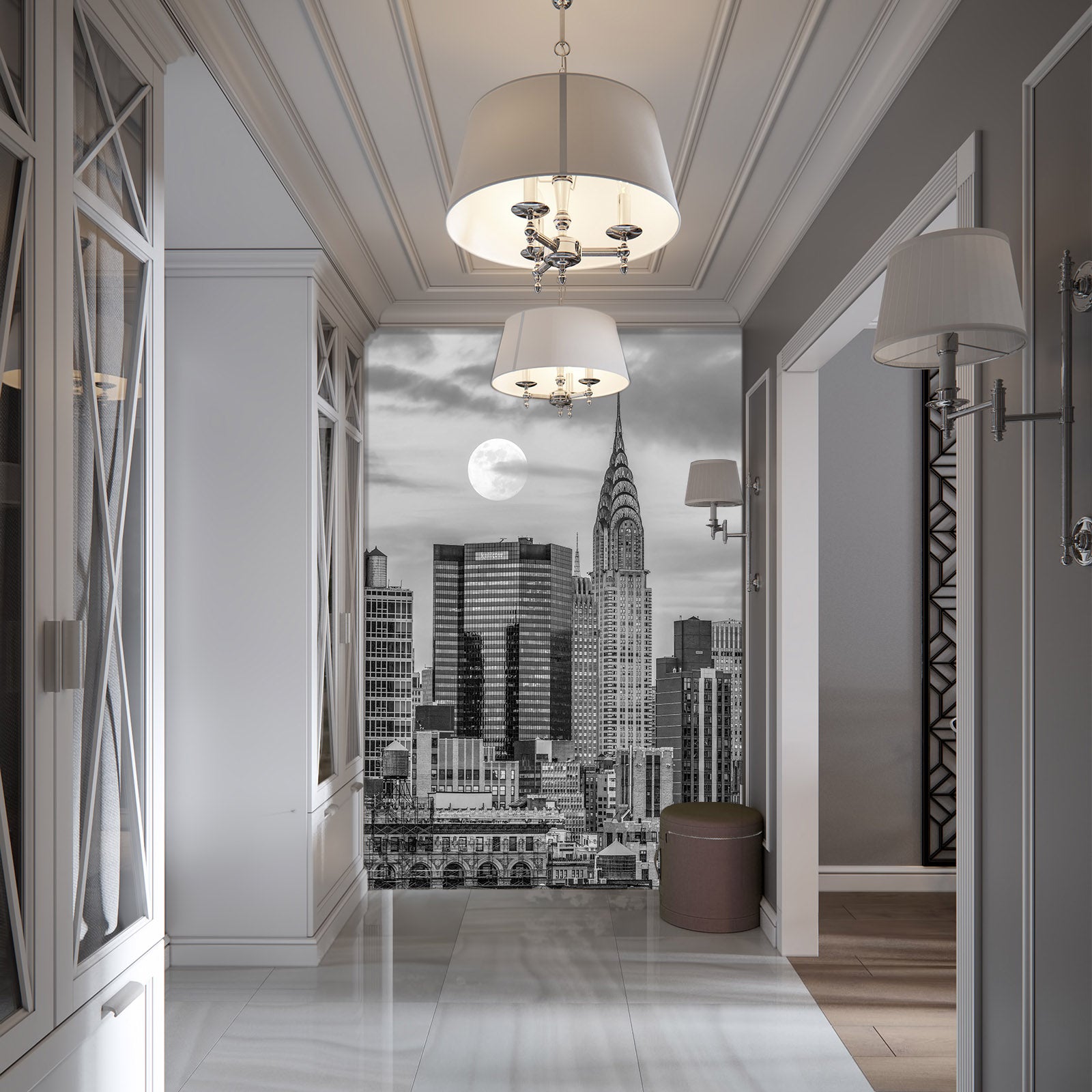 3D Gray Building 6198 Assaf Frank Wall Mural Wall Murals