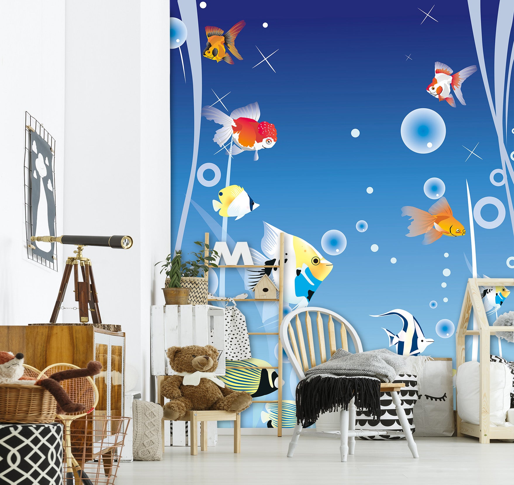 3D Color Fish1 738 Wall Murals