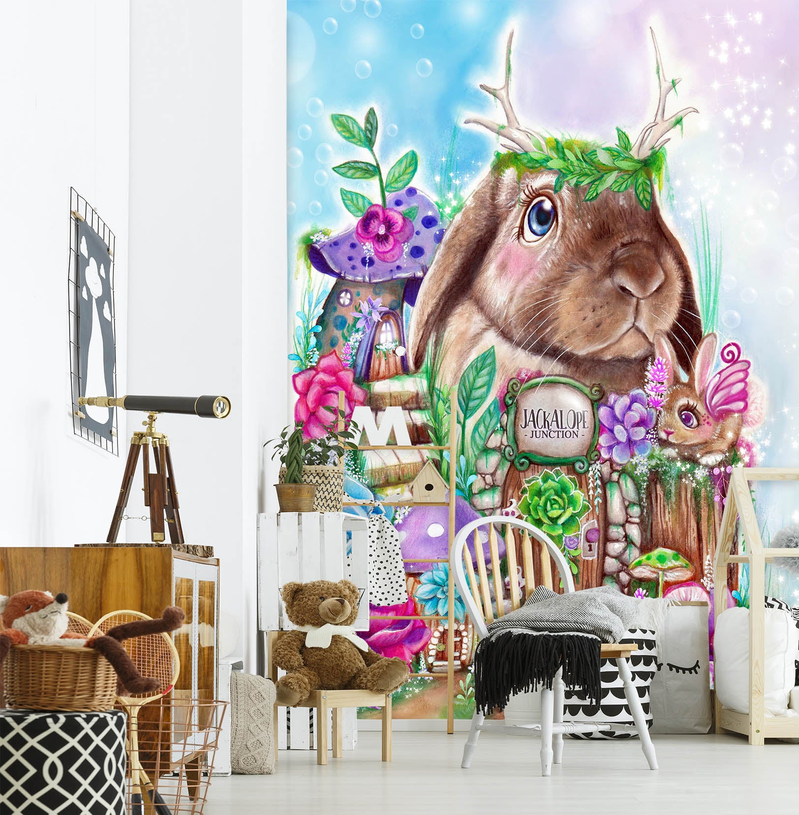 3D Cartoon Rabbit 8436 Sheena Pike Wall Mural Wall Murals