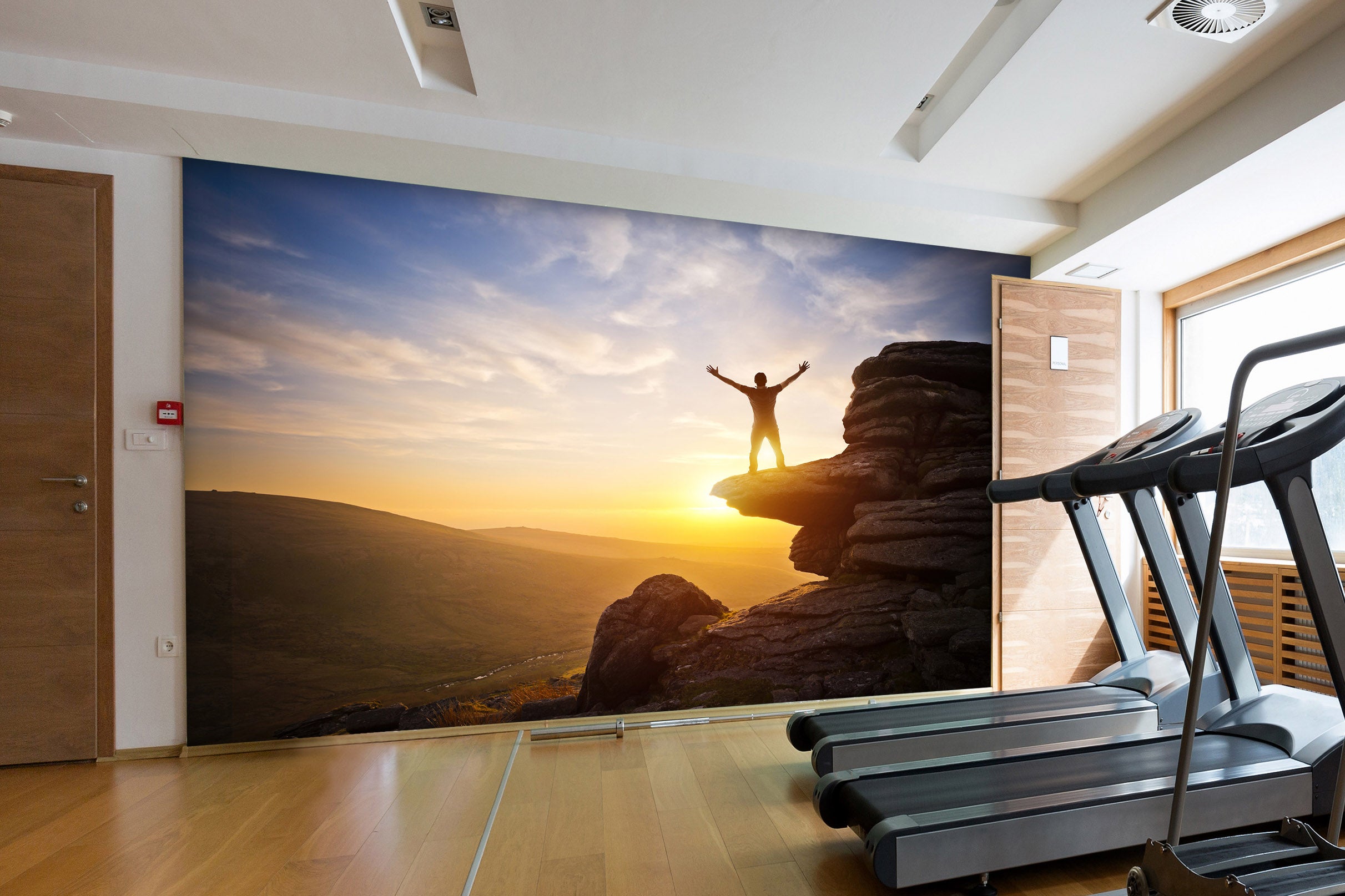 3D Sunrise Valley 252 Wall Murals