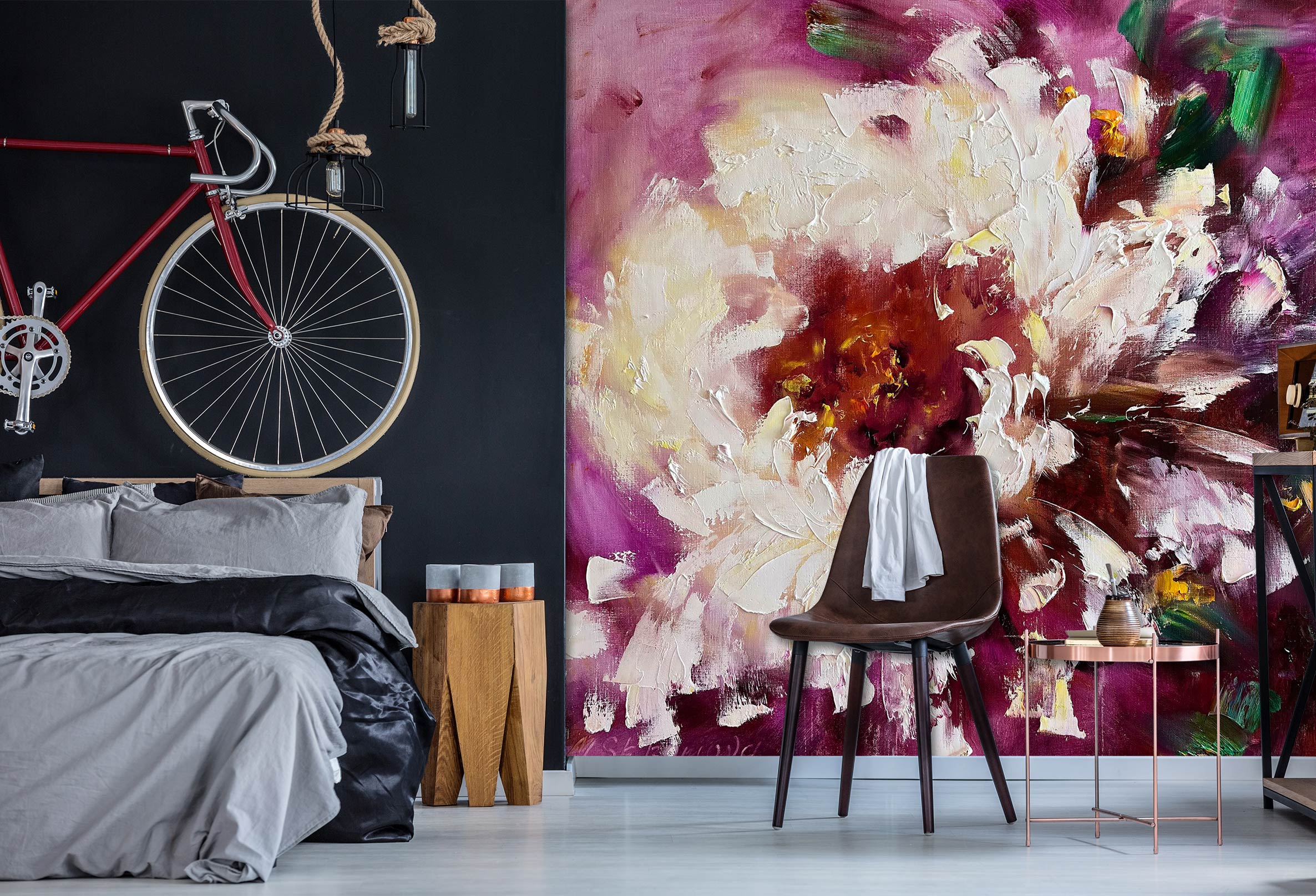 3D Painted Flowers 106 Skromova Marina Wall Mural Wall Murals