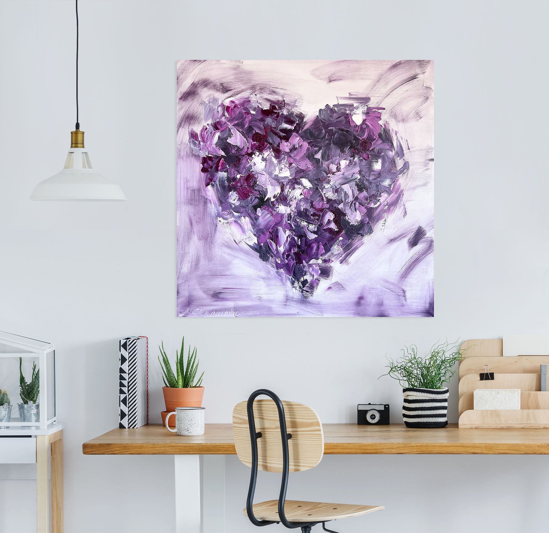 3D Purple Love 807 Skromova Marina Wall Sticker