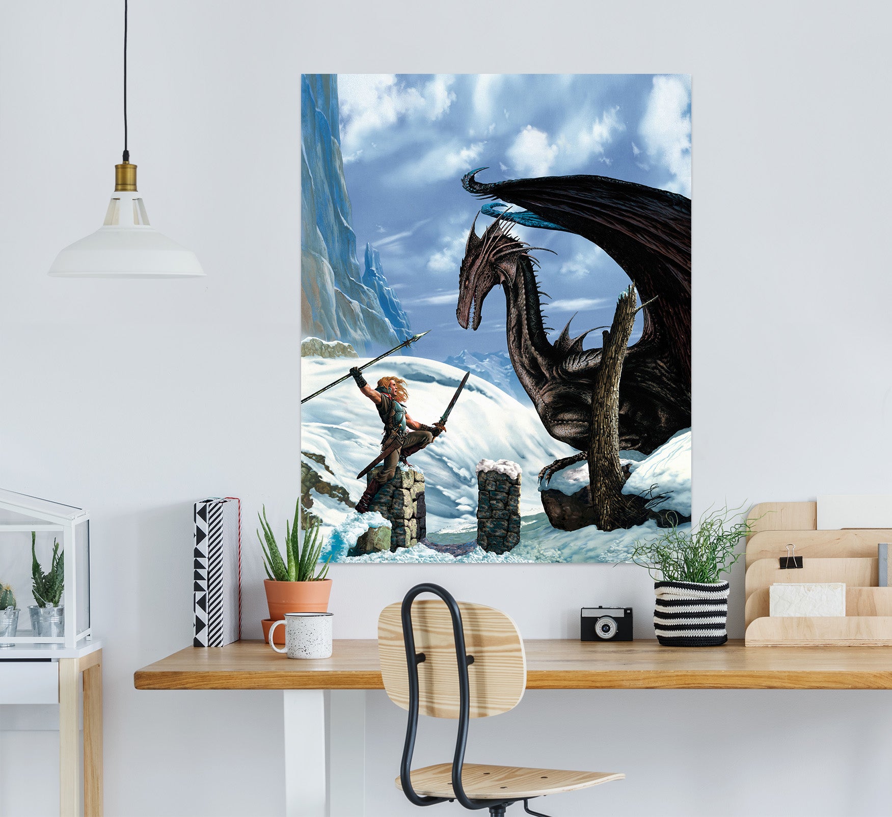 3D Battle Dragon 8076 Ciruelo Wall Sticker