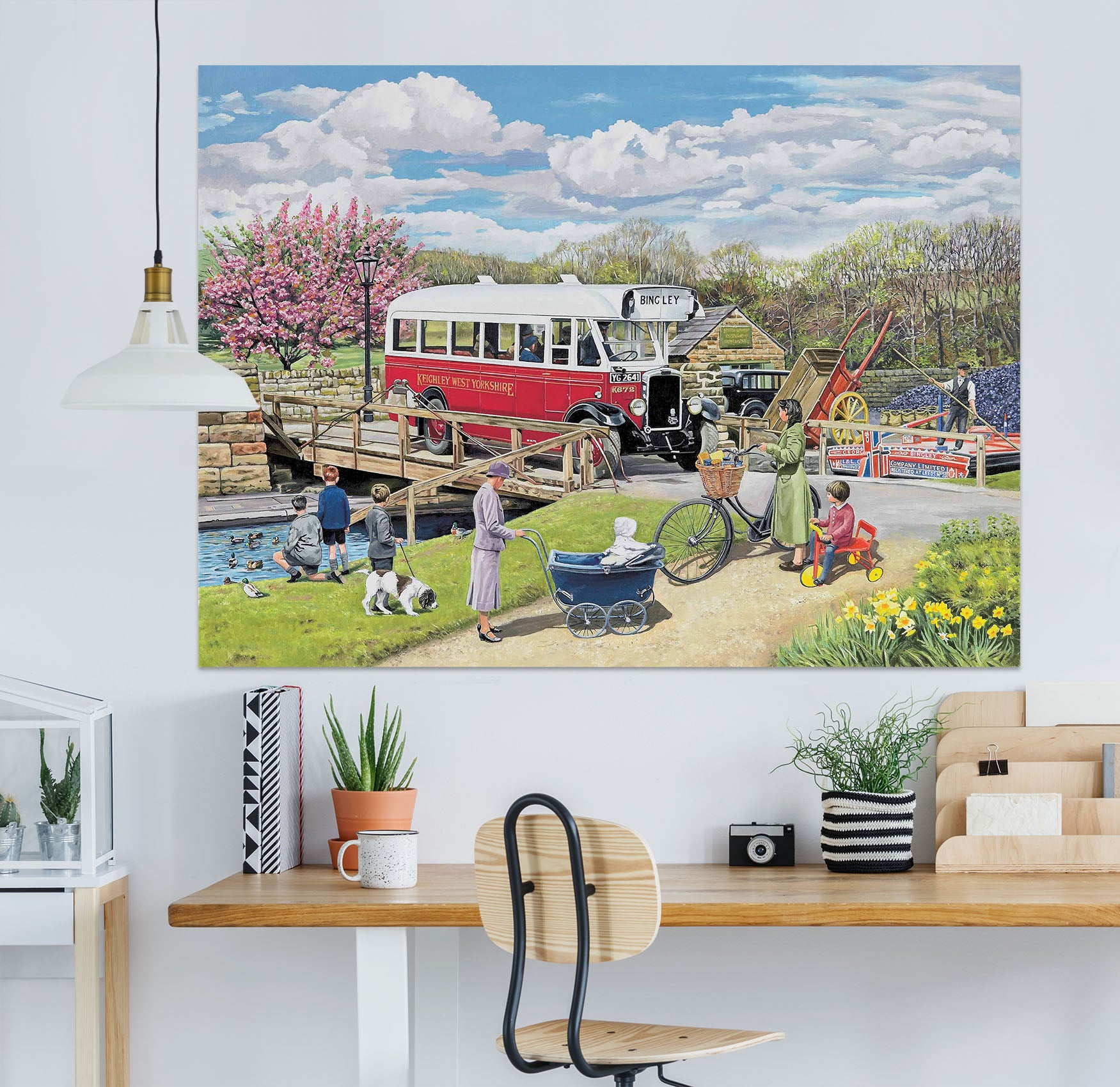 3D The Old Swing Bridge 073 Trevor Mitchell Wall Sticker