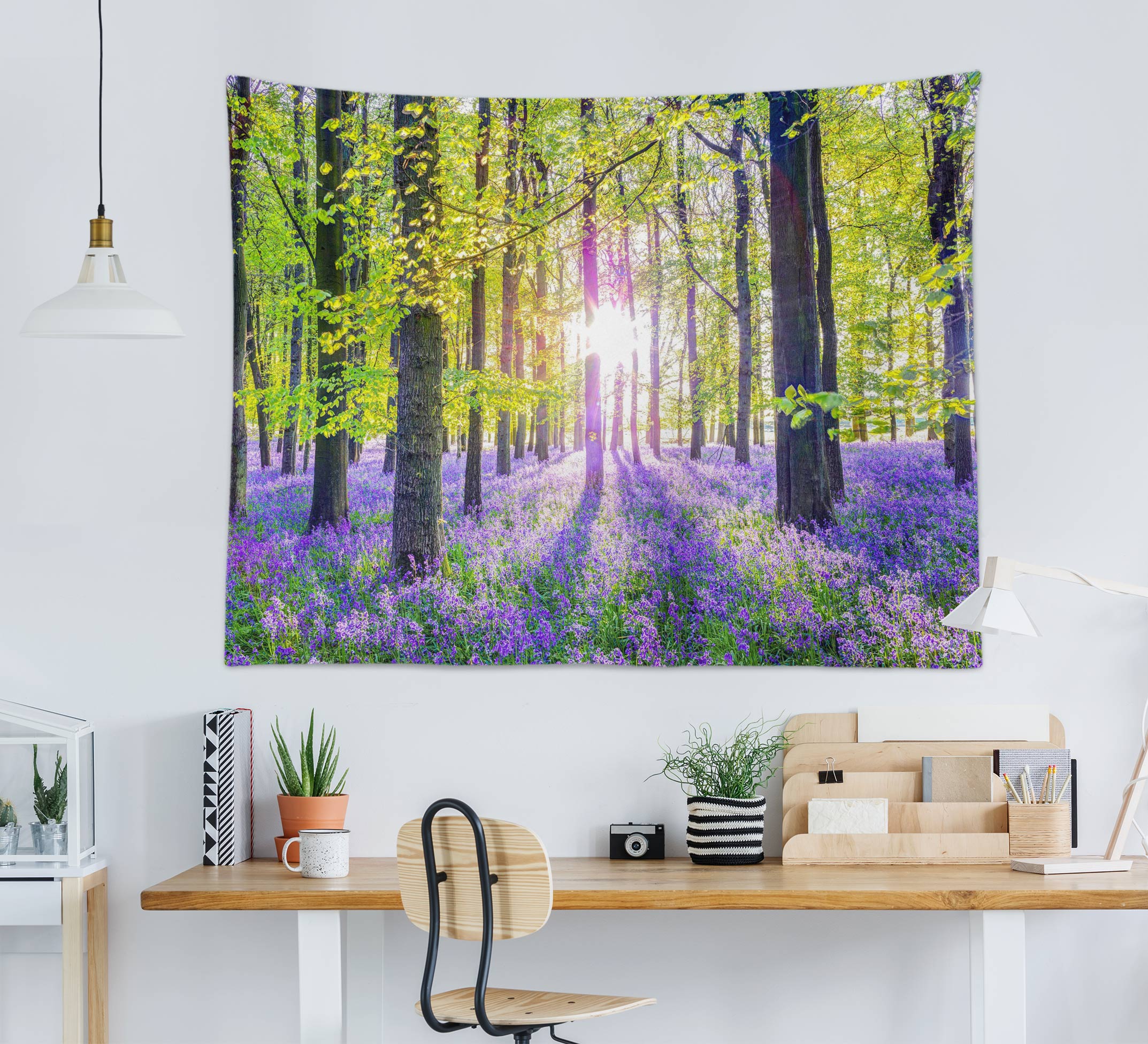 3D Sunlight Forest Flower Bush 112181 Assaf Frank Tapestry Hanging Cloth Hang