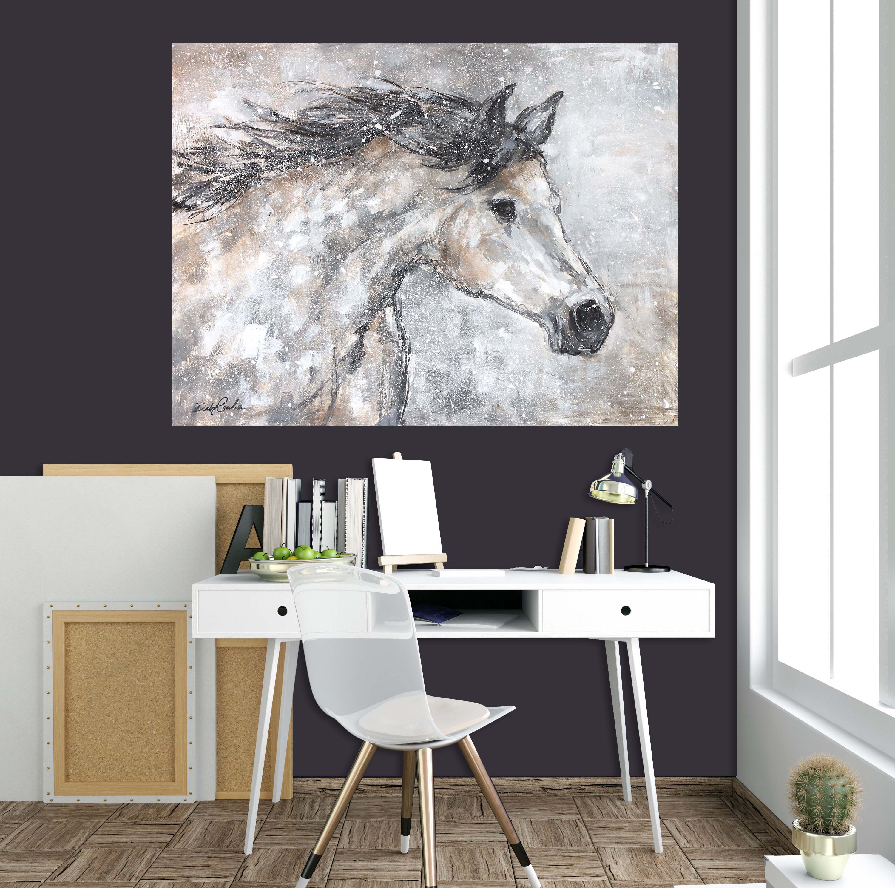 3D Running Horse 034 Debi Coules Wall Sticker