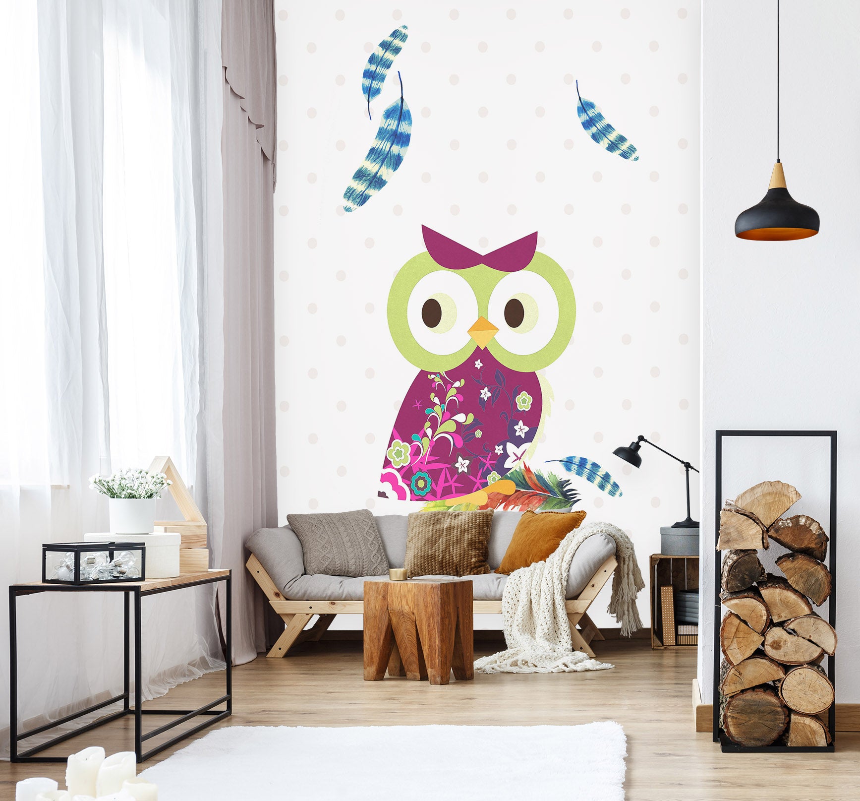 3D Playful Parrot 054 Wall Murals