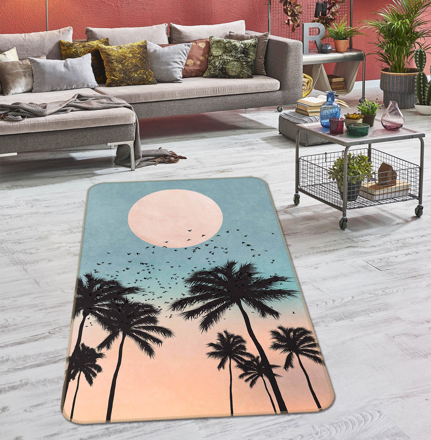 3D Sunrise 1014 Boris Draschoff Rug Non Slip Rug Mat