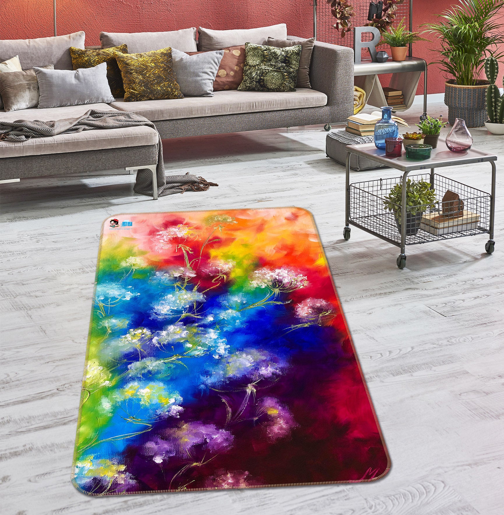 3D Color Painting 1307 Skromova Marina Rug Non Slip Rug Mat