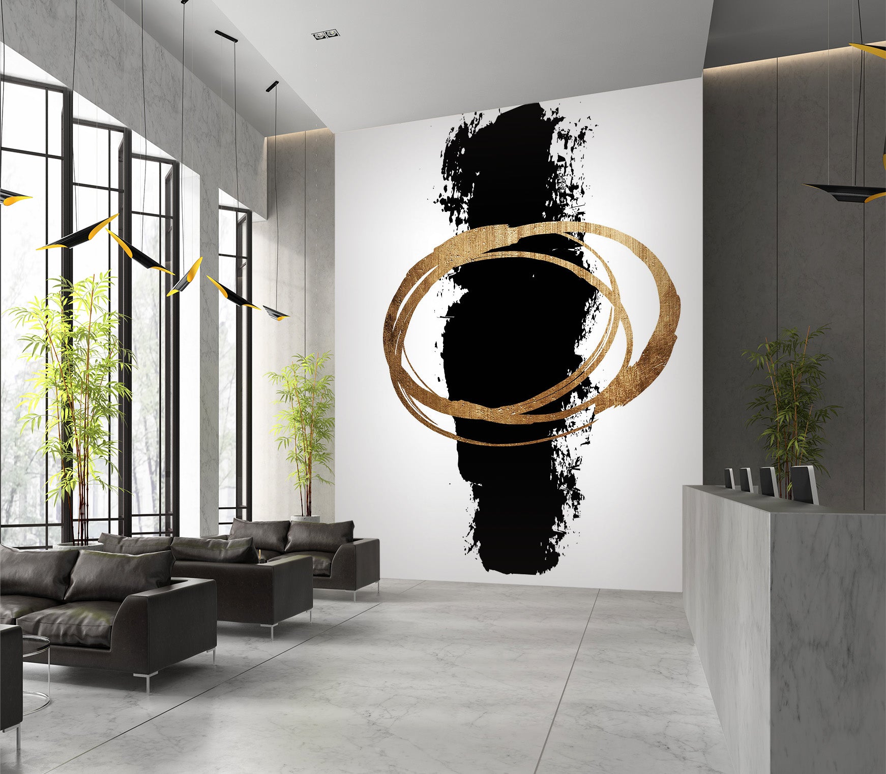 3D Abstract Black 1426 Boris Draschoff Wall Mural Wall Murals