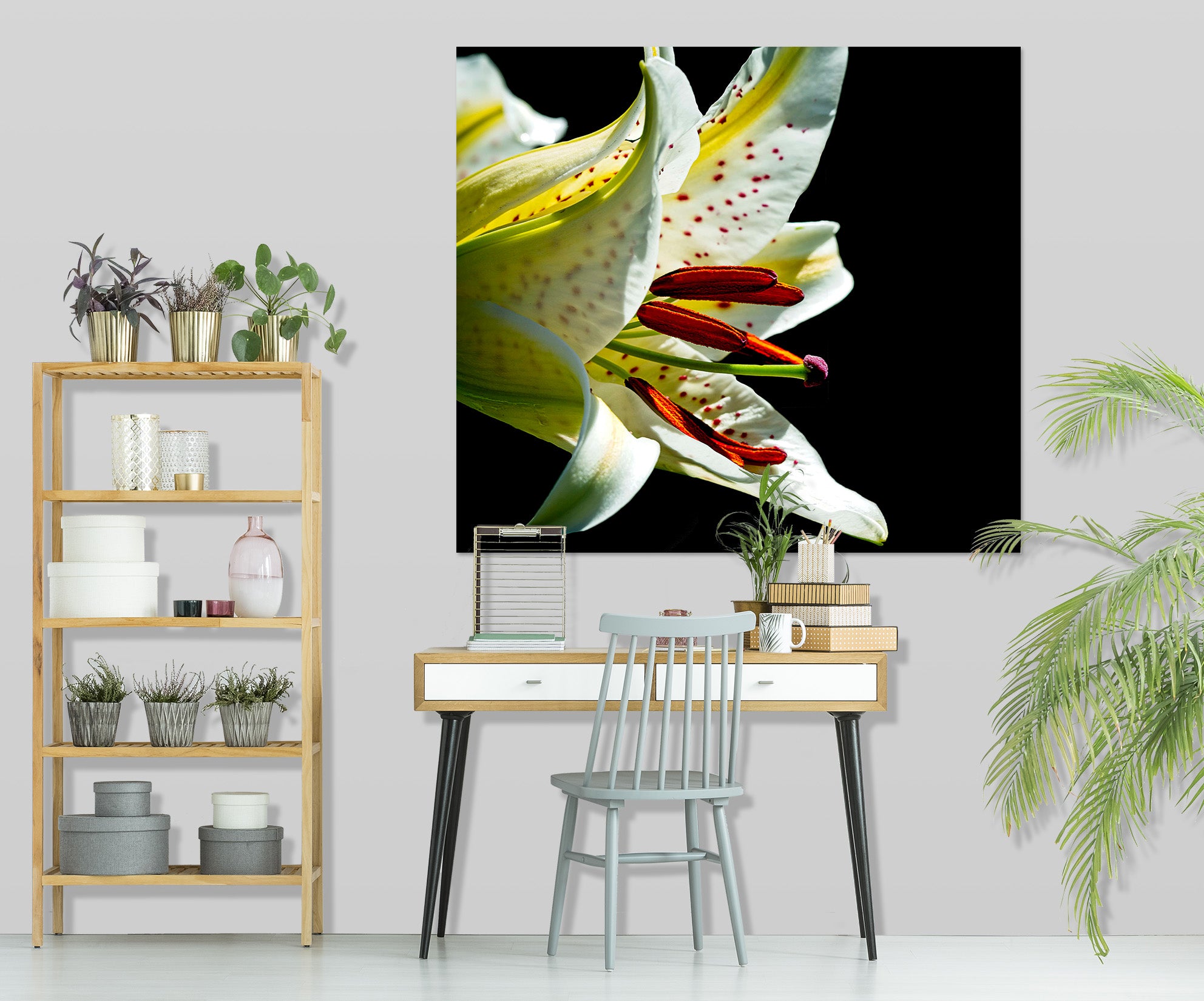 3D Lily Blossoms 031 Kathy Barefield Wall Sticker