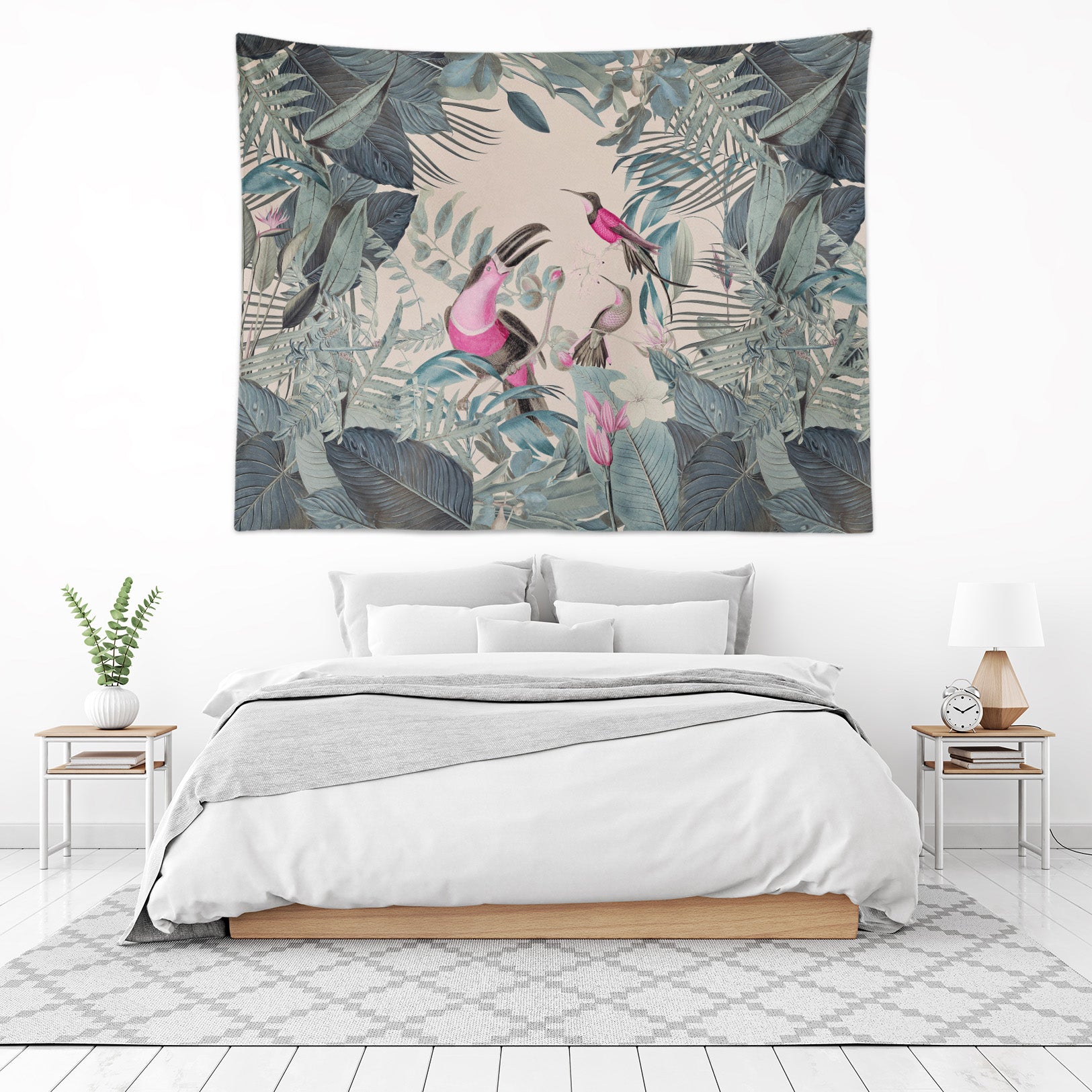 3D Leaves Jungle Bird 11837 Andrea haase Tapestry Hanging Cloth Hang