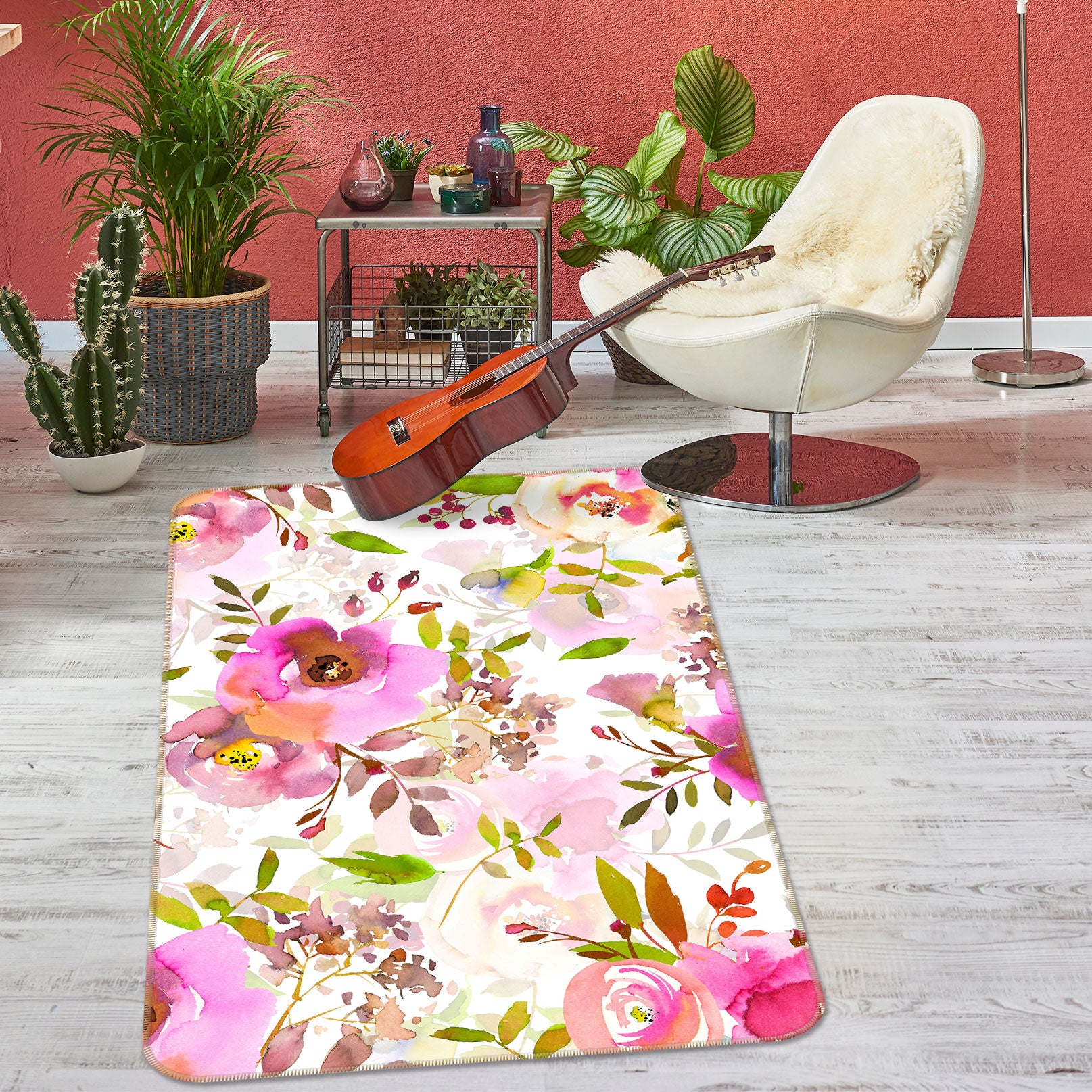 3D Painting Flowers 161 Uta Naumann Rug Non Slip Rug Mat