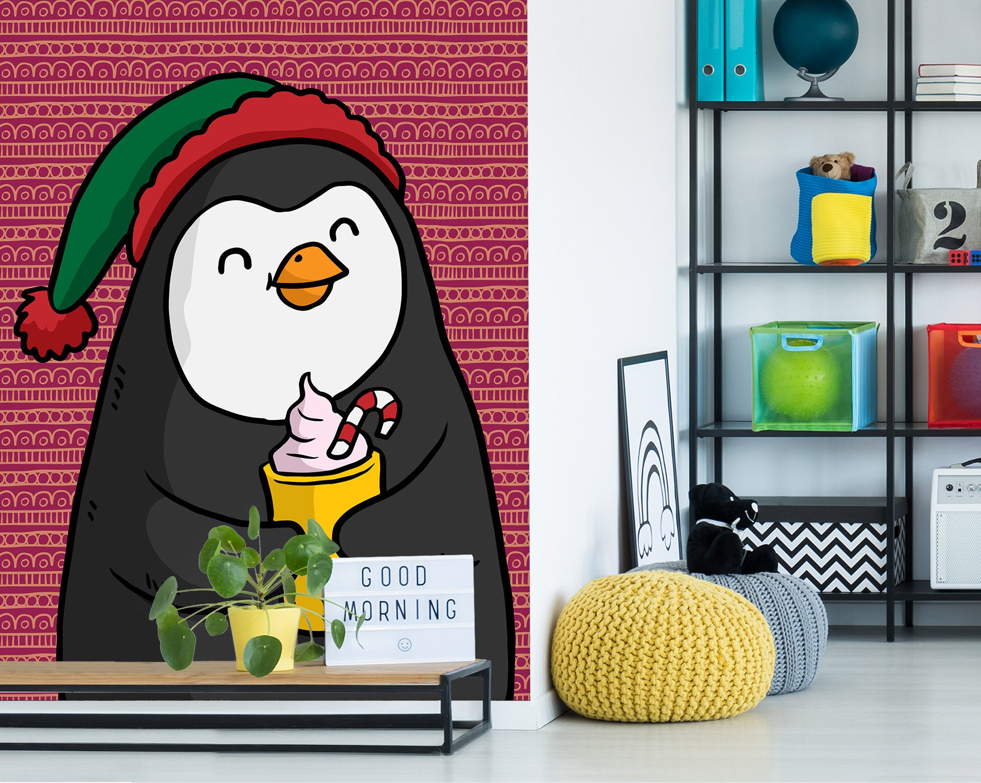 3D Cartoon Penguin 57156 Wall Murals