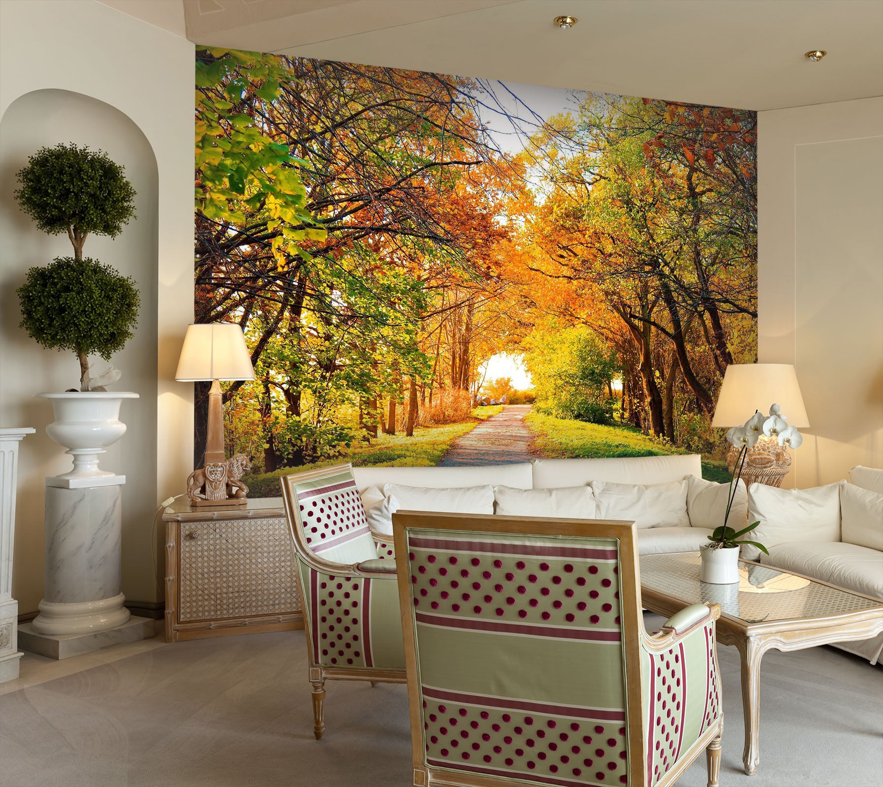 3D Maple Leaf Sunshine 237 Wall Murals