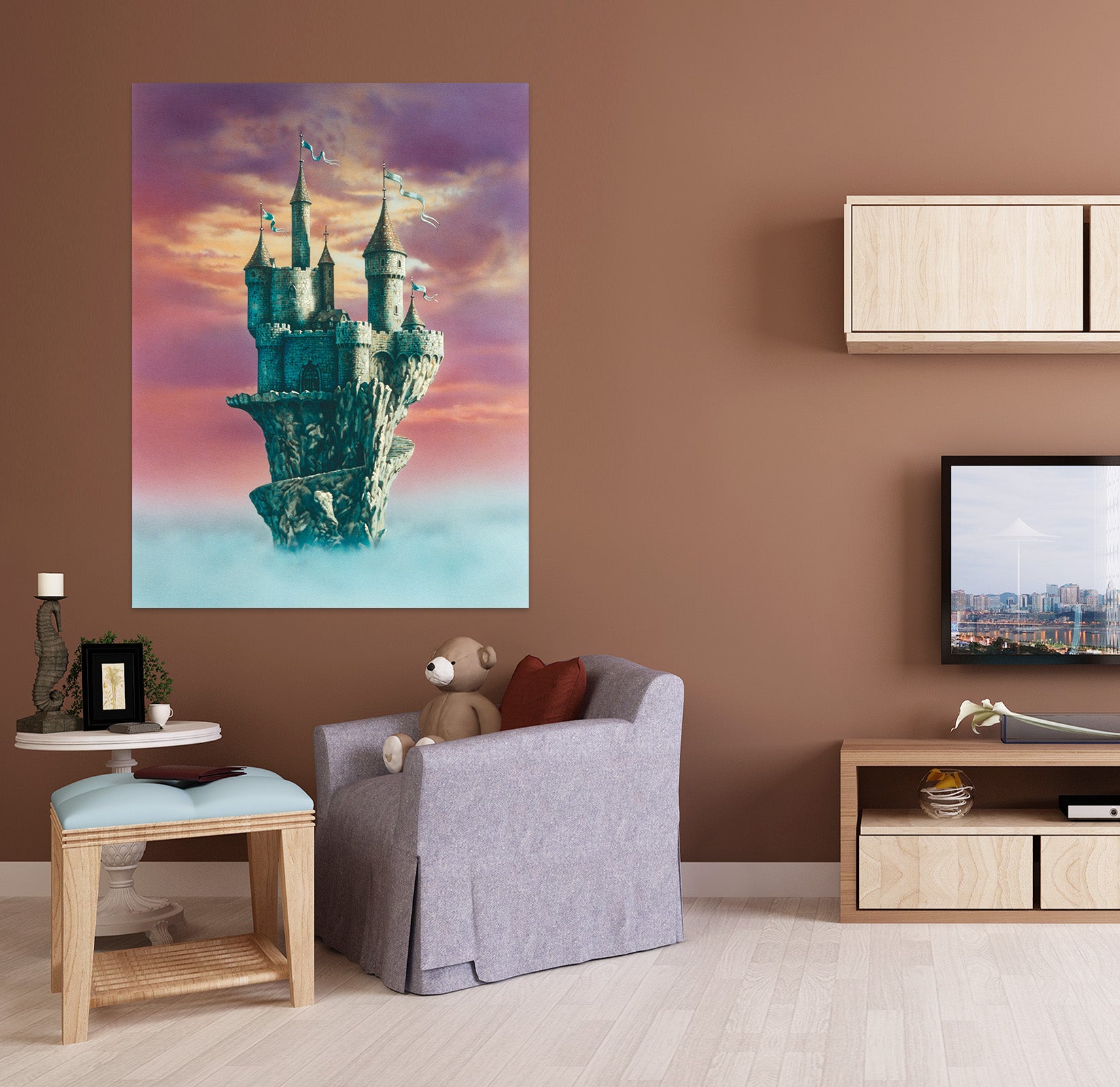 3D Sky Castle 8096 Ciruelo Wall Sticker