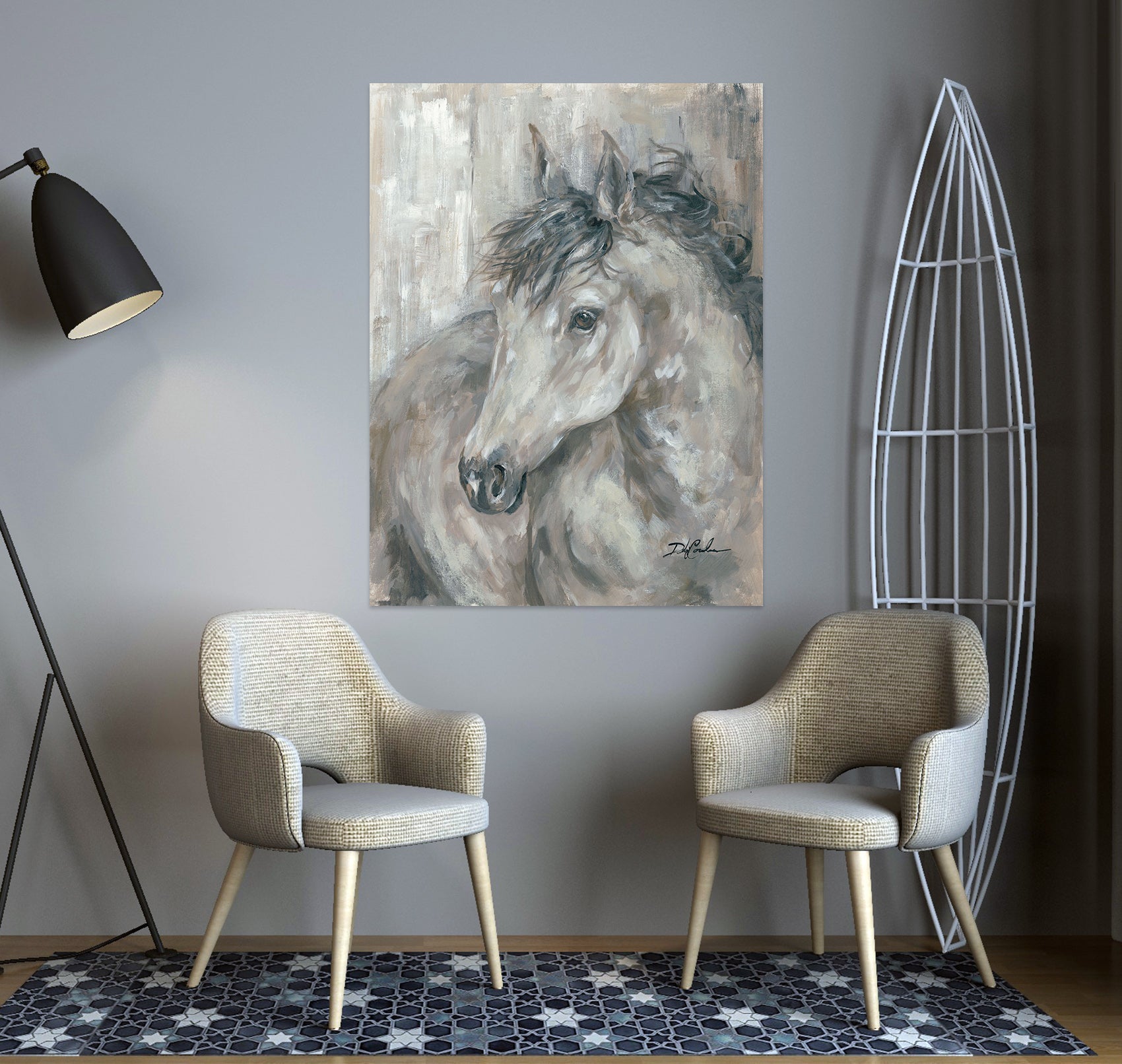 3D Horse Painting 0142 Debi Coules Wall Sticker