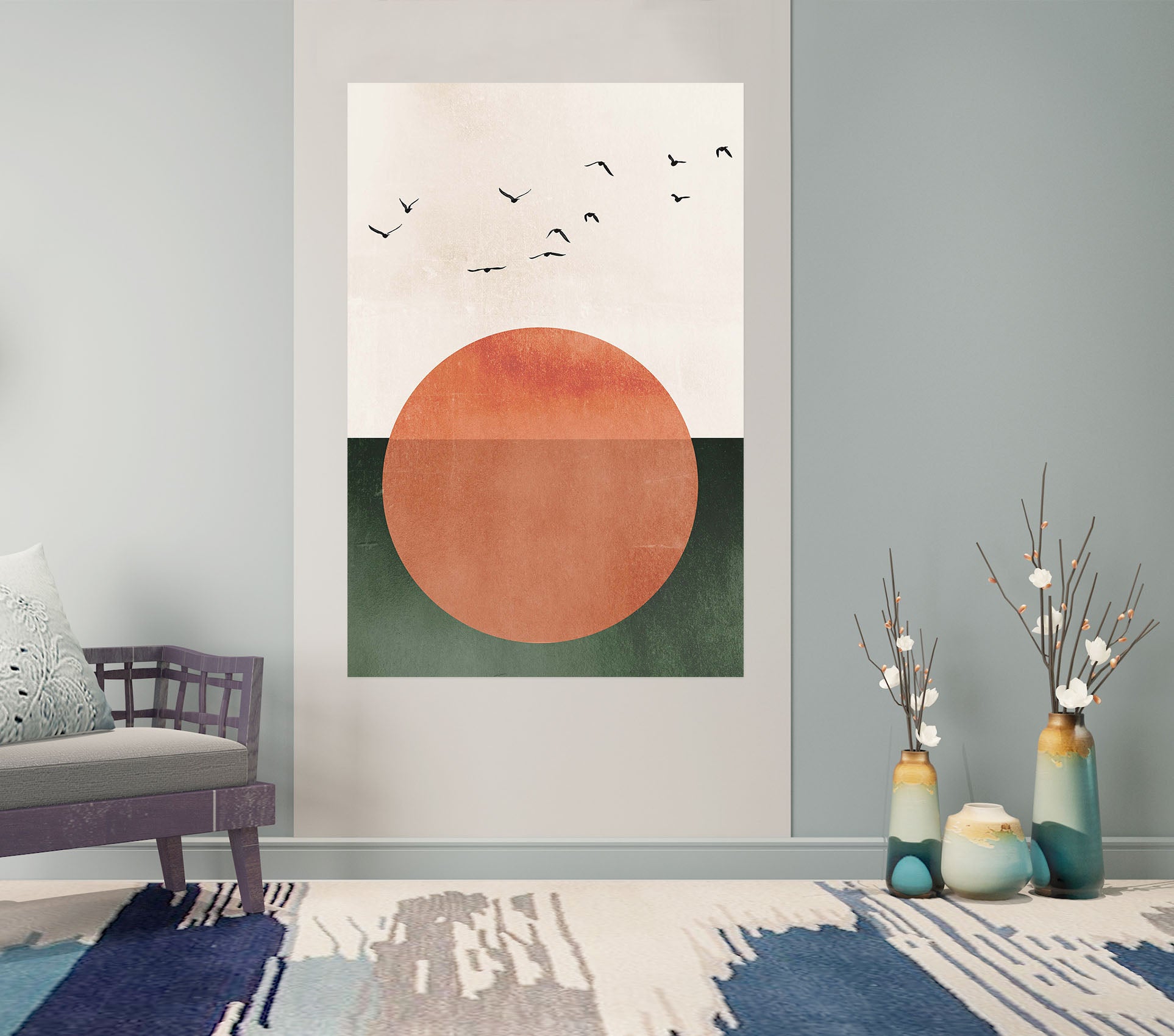 3D Bird Sun 206 Boris Draschoff Wall Sticker