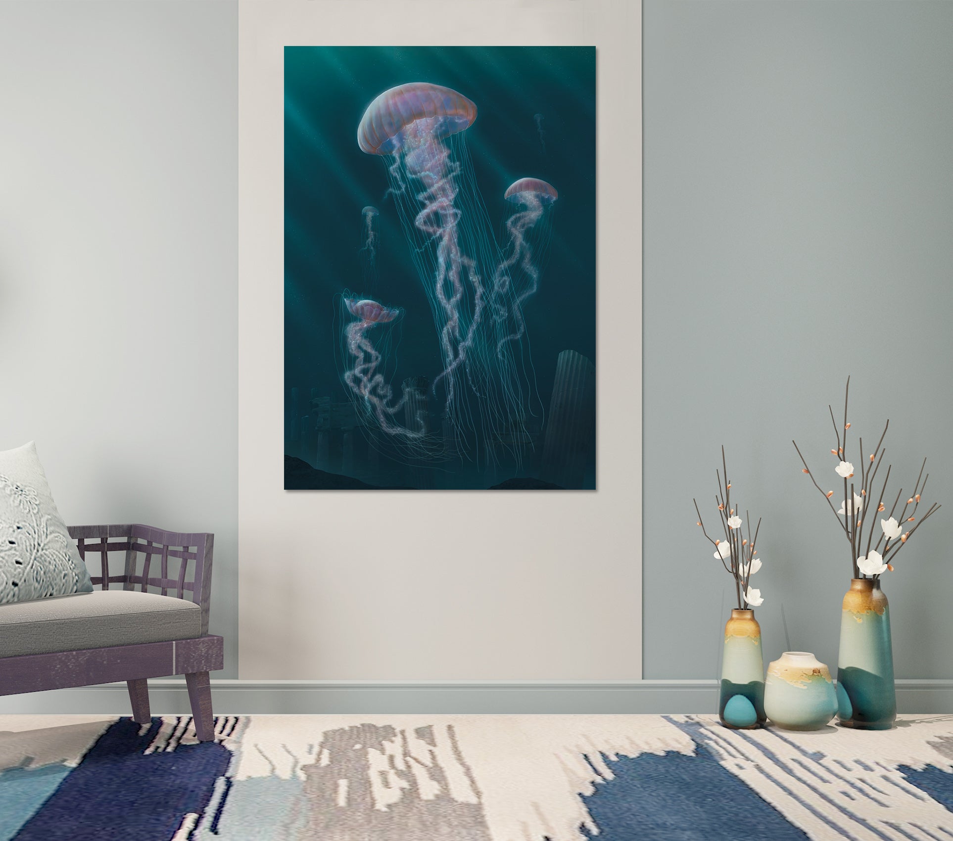 3D Jellyfish Def 046 Vincent Hie Wall Sticker