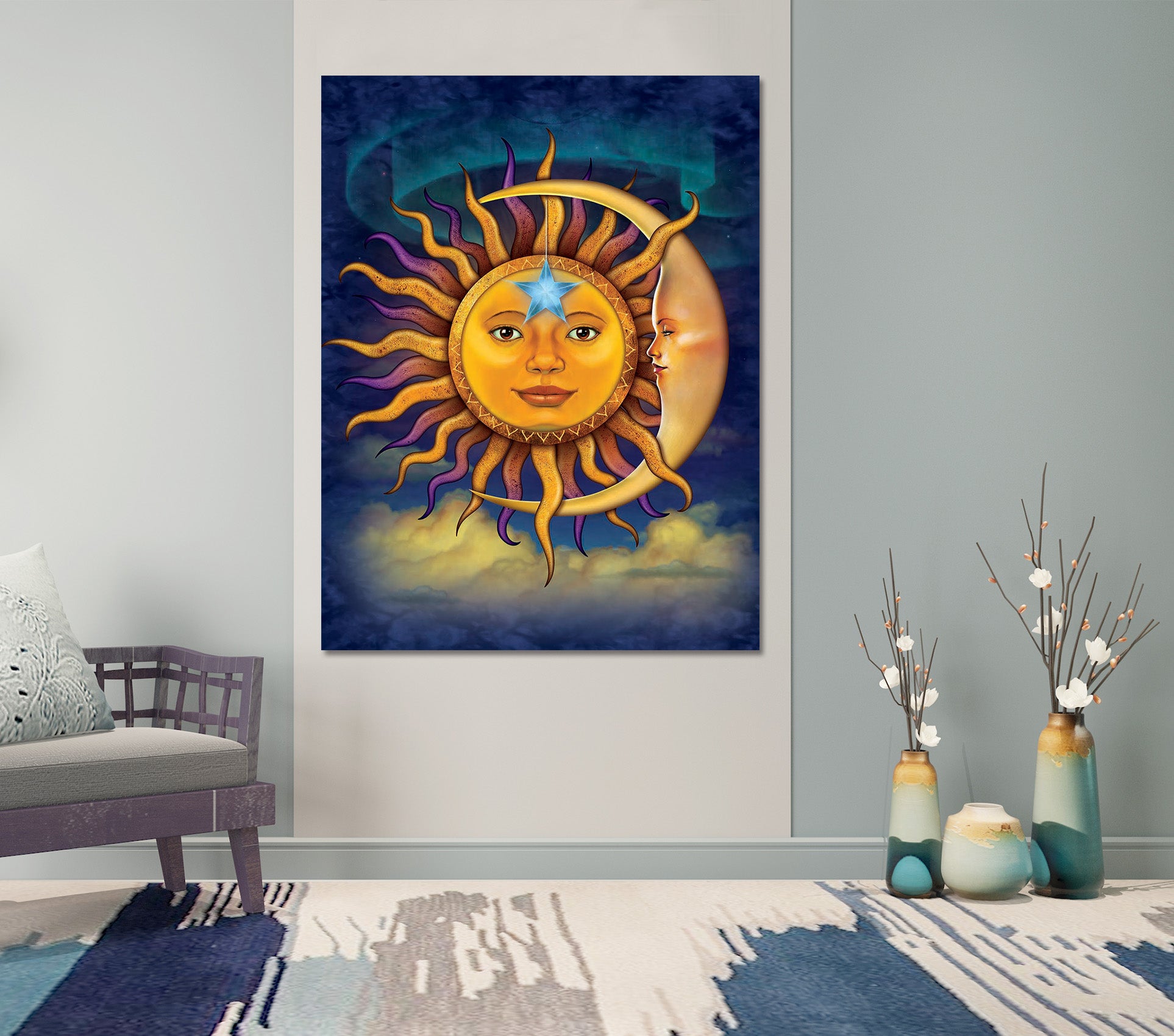 3D Sun God 002 Vincent Hie Wall Sticker