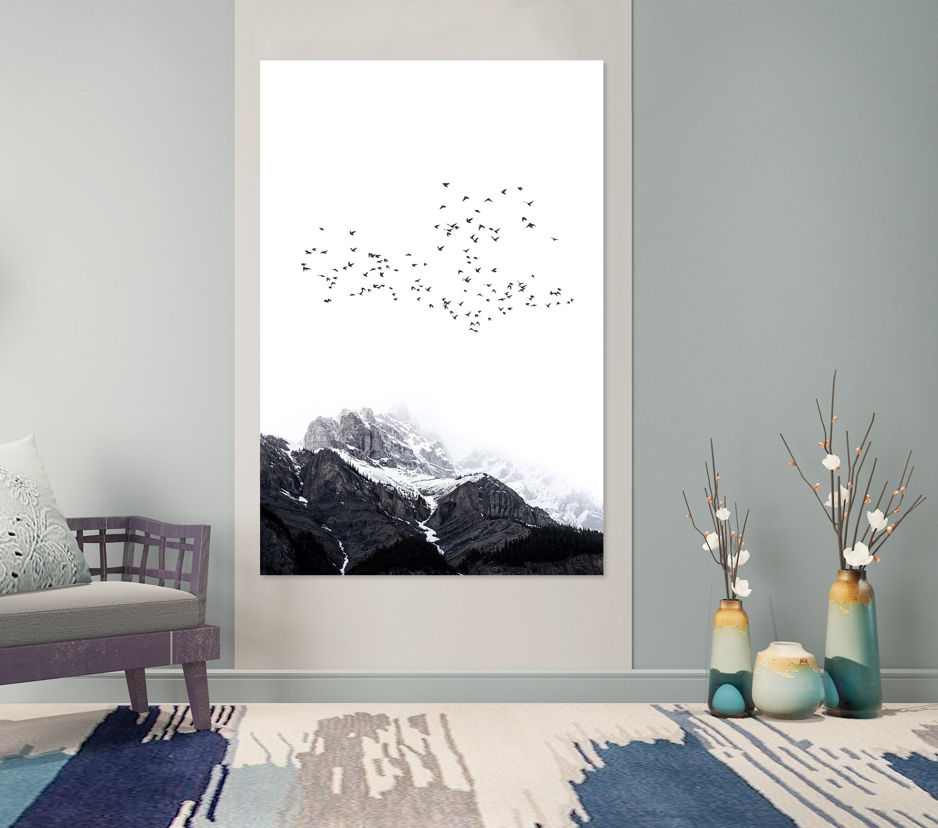 3D The Mountain 030 Boris Draschoff Wall Sticker