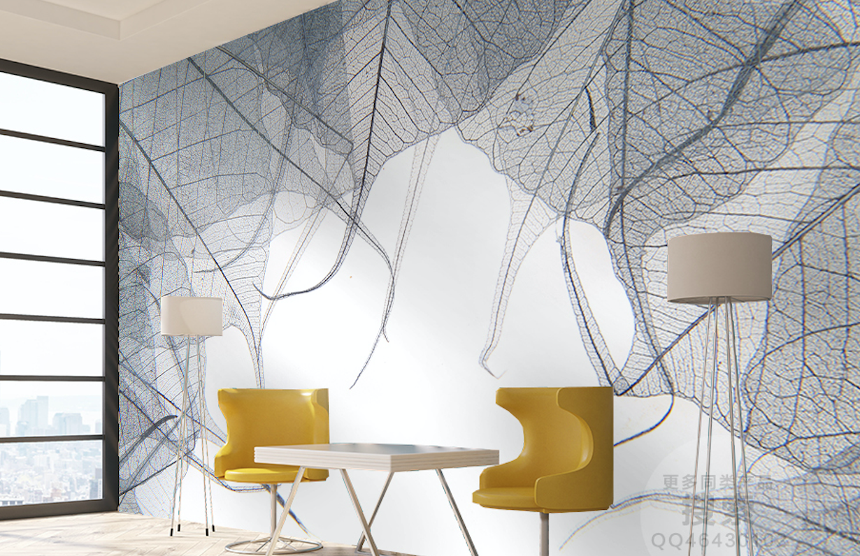 3D Transparent Leaves WG185 Wall Murals