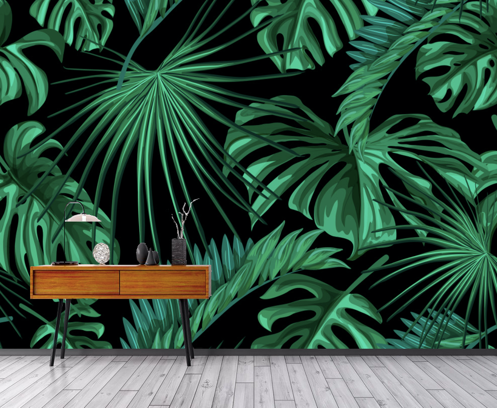 3D Forest Leaves WG314 Wall Murals