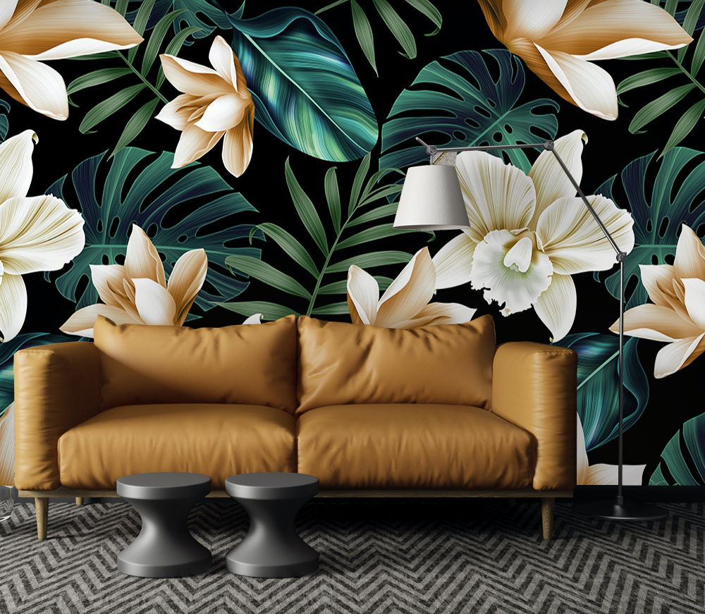 3D White Gardenia WG267 Wall Murals