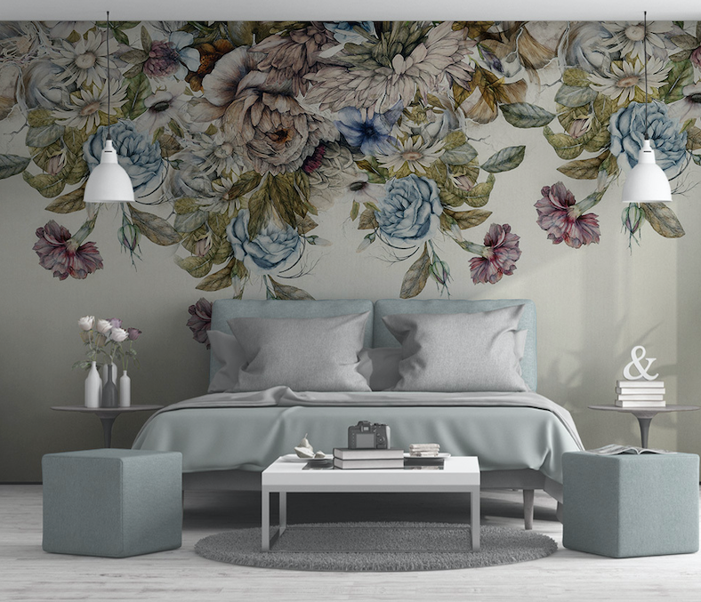 3D Chrysanthemum Rose WG126 Wall Murals