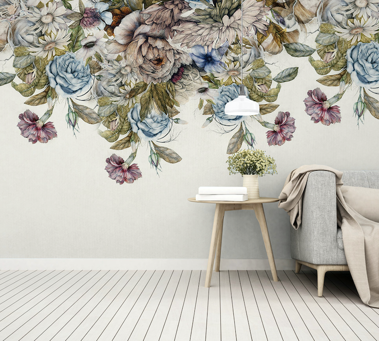 3D Chrysanthemum Rose WG126 Wall Murals