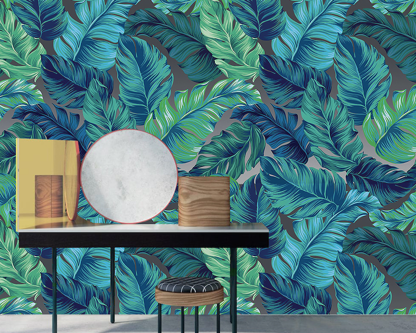 3D Plantain Leaves WG202 Wall Murals