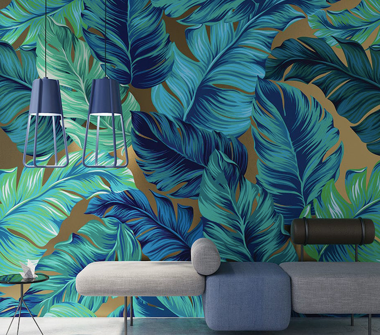 3D Plantain Leaves WG202 Wall Murals