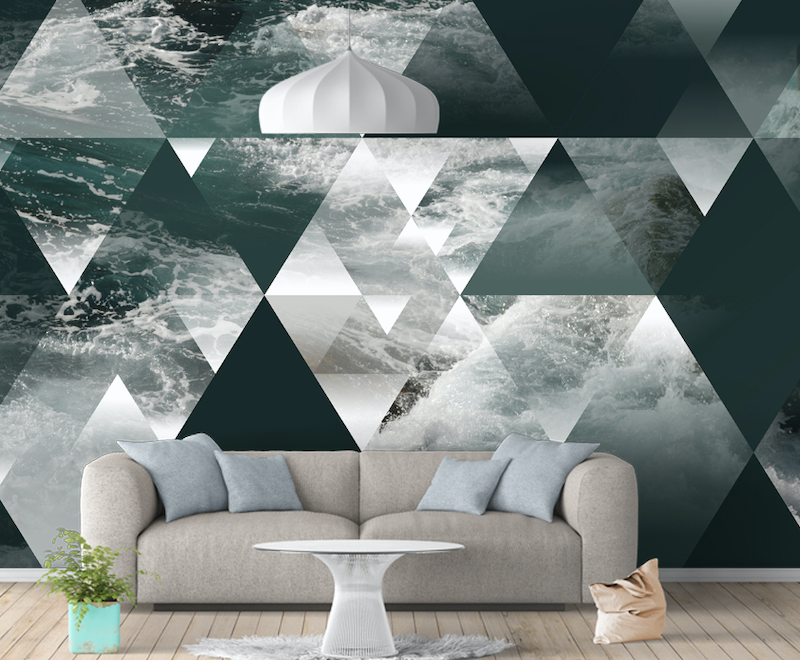 3D Triangle Wave WG219 Wall Murals