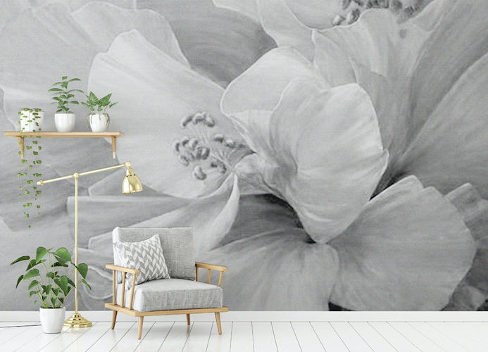 3D Sketch Flower WG081 Wall Murals